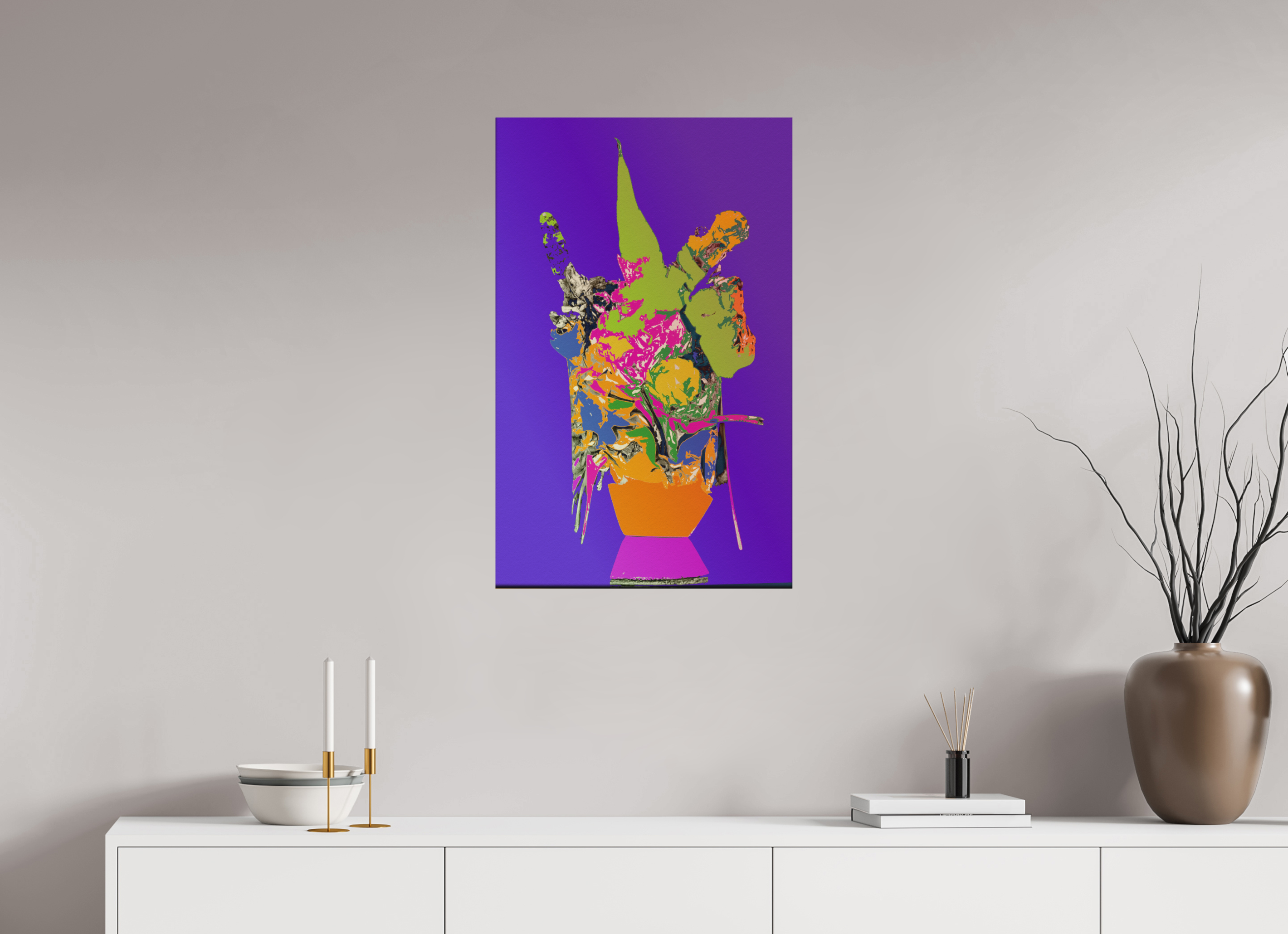 20 x 31.7″, Aluminum Dibond Pop Vase 1