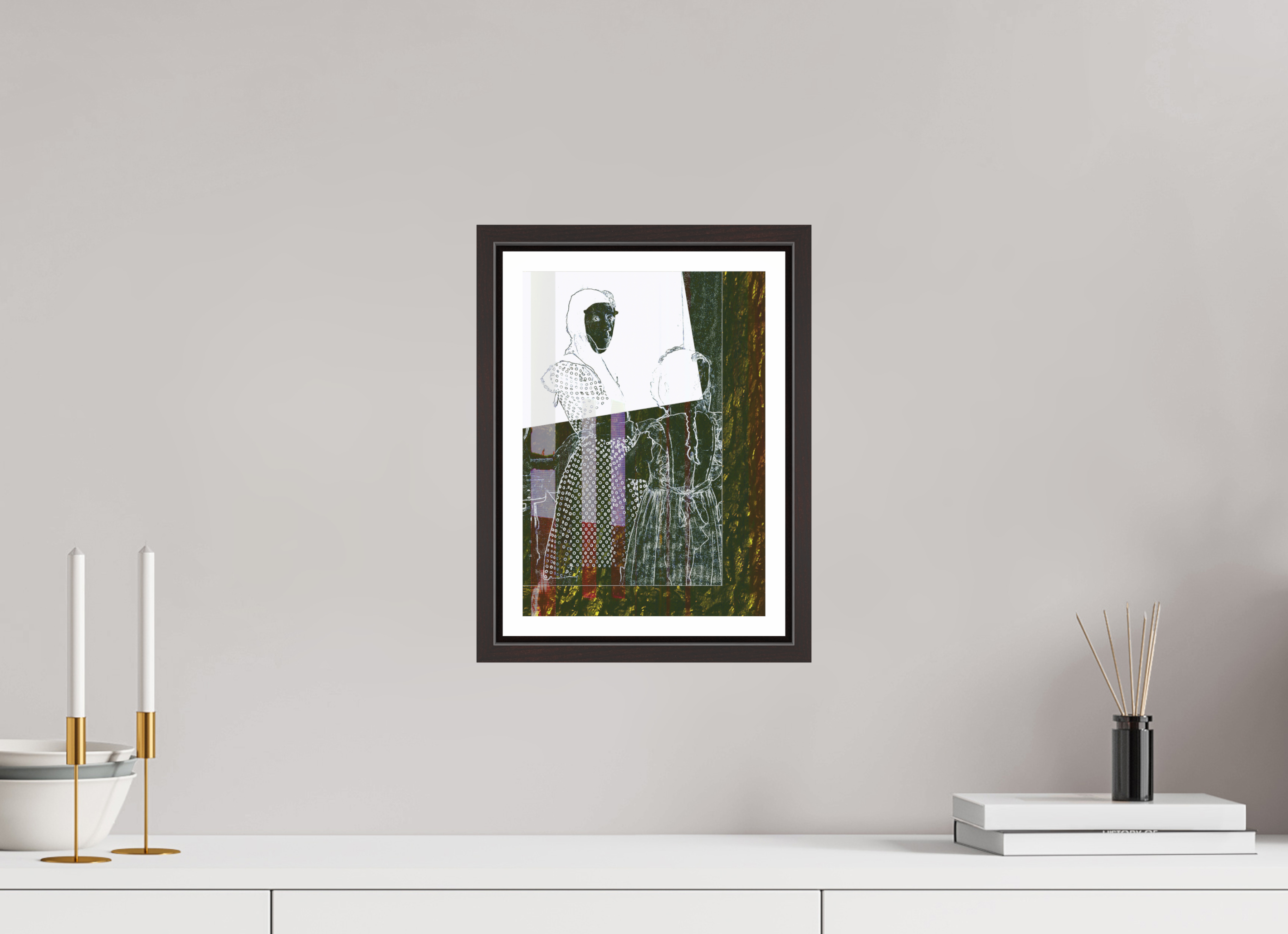 8 x 11.5″, Floater Frame (Alder Brown) Motherly