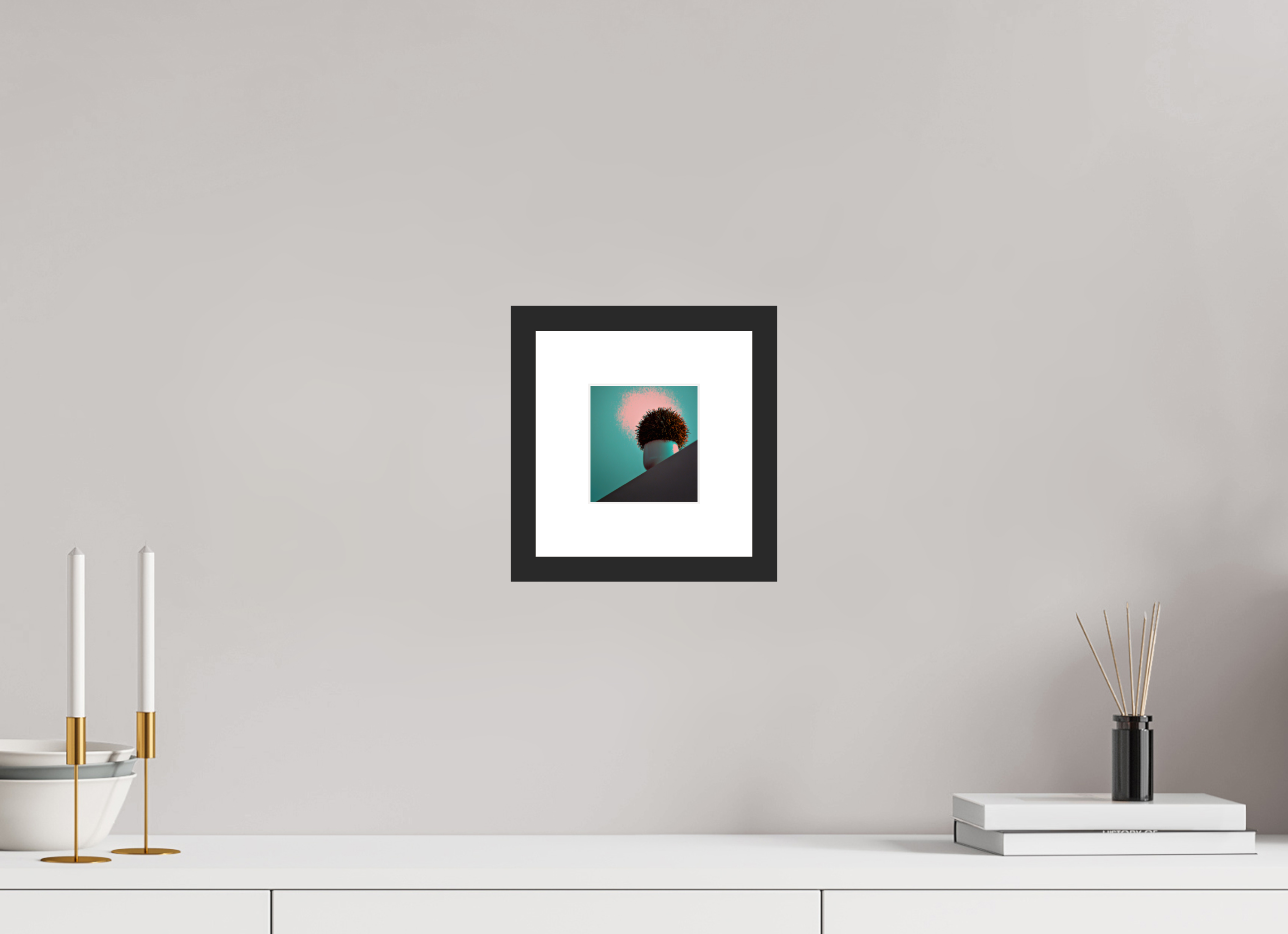 4 x 4.3″, Fuji Crystal Archive Print Framed (Black) Fake Plants