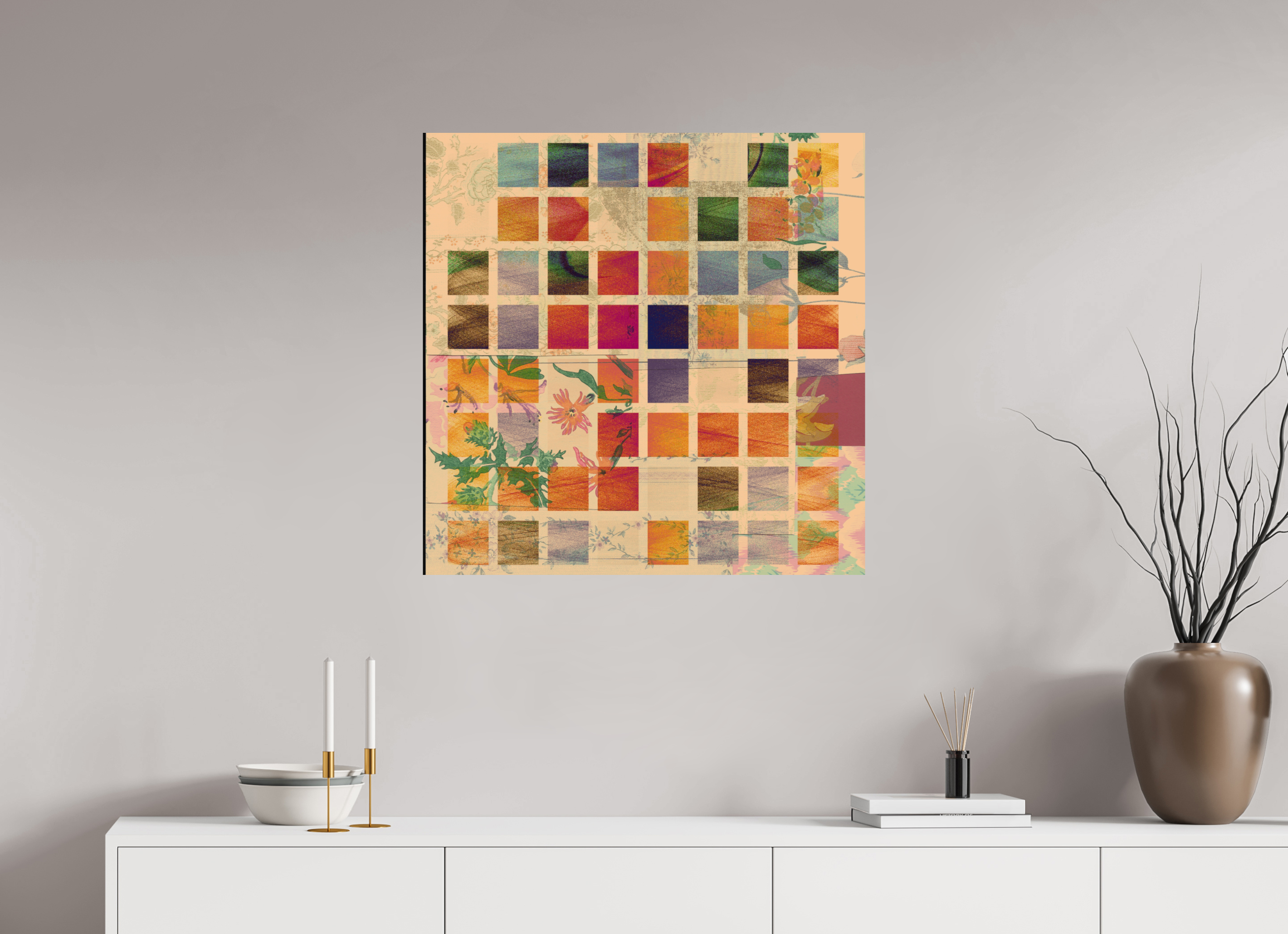 30 x 30″, Fine Art Print Earth Tones