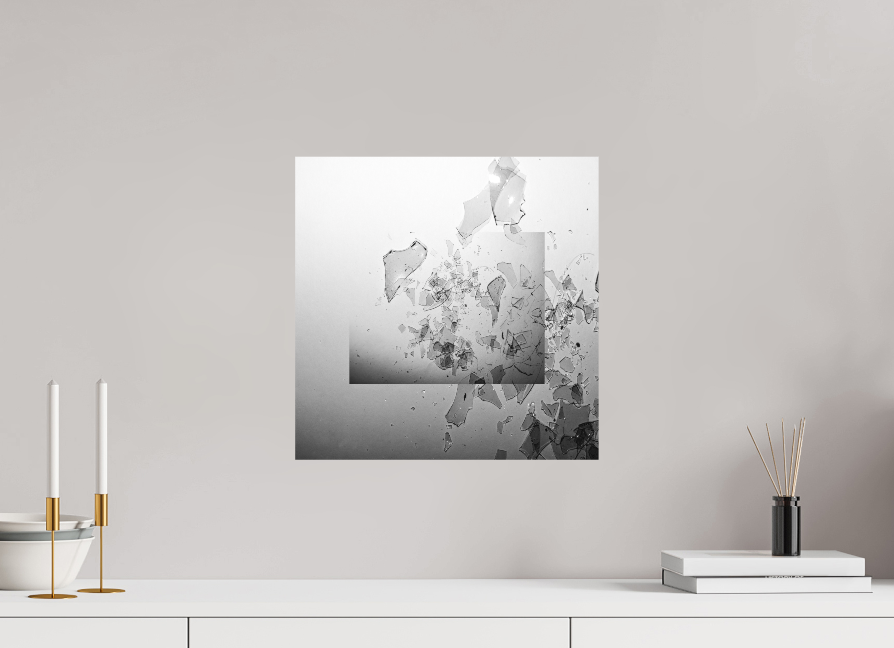 15 x 15″, Direct Print on Forex Glass Houses