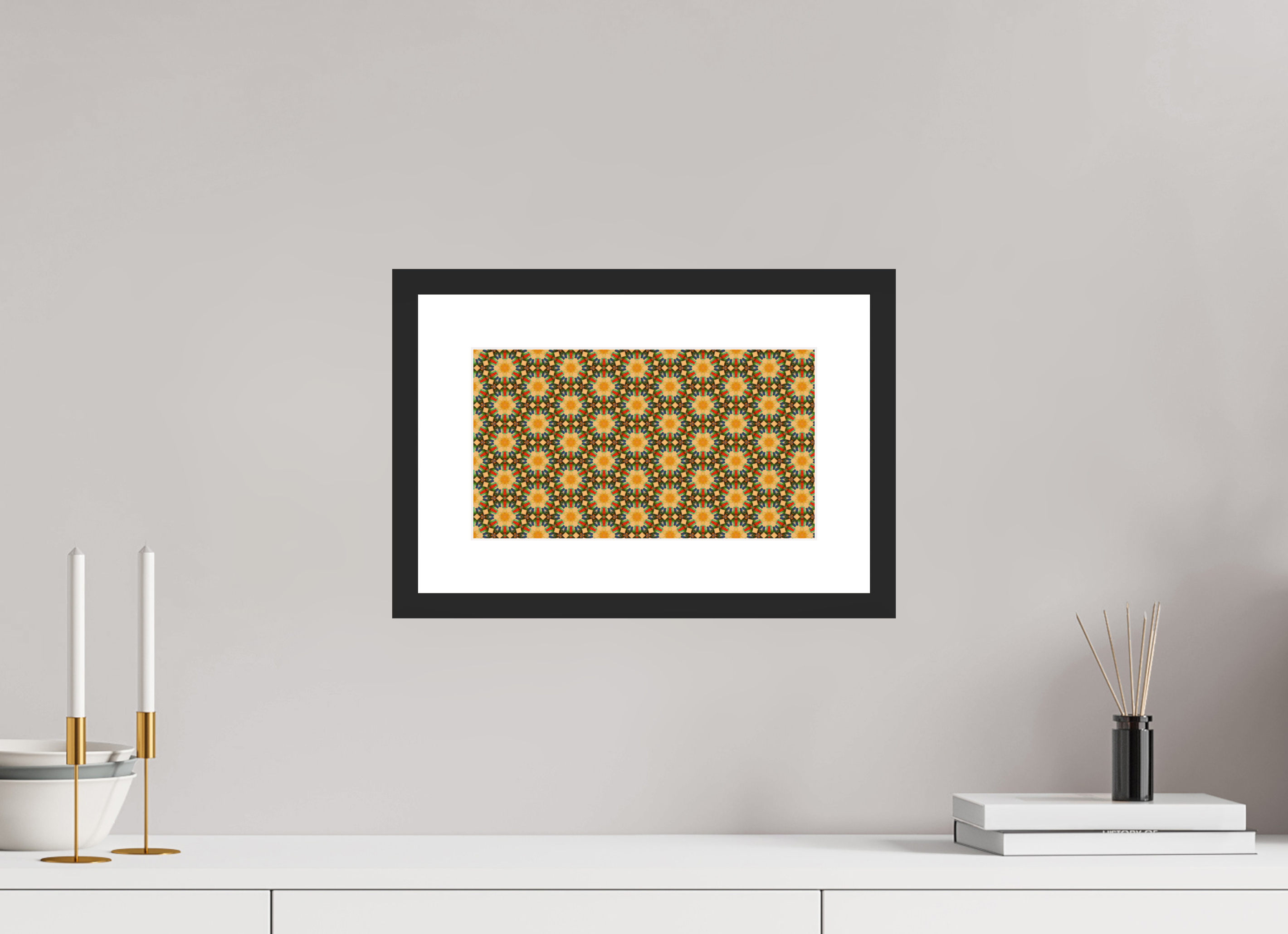 12 x 6.8″, Framed #1 geometric 2