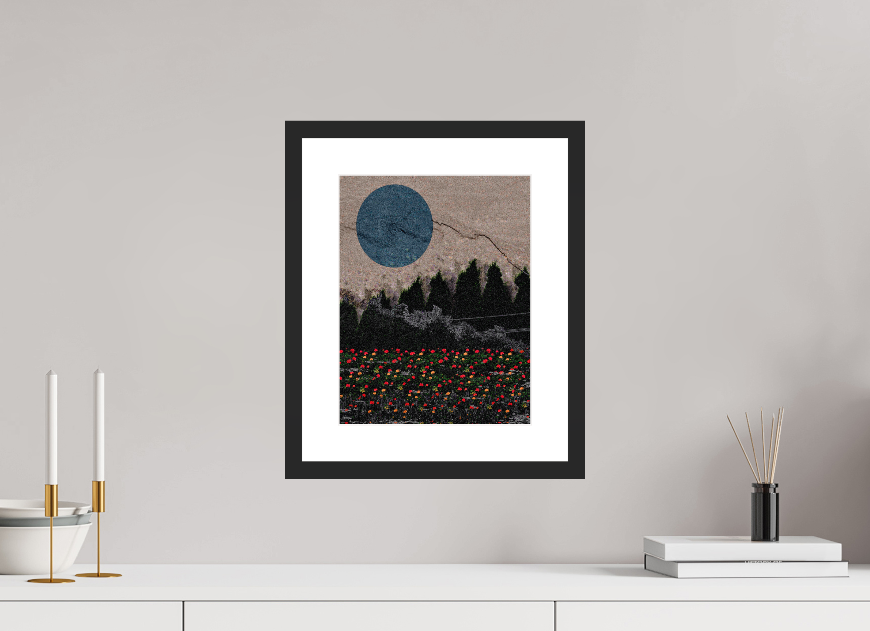 10 x 12.9″, Framed #1 garden
