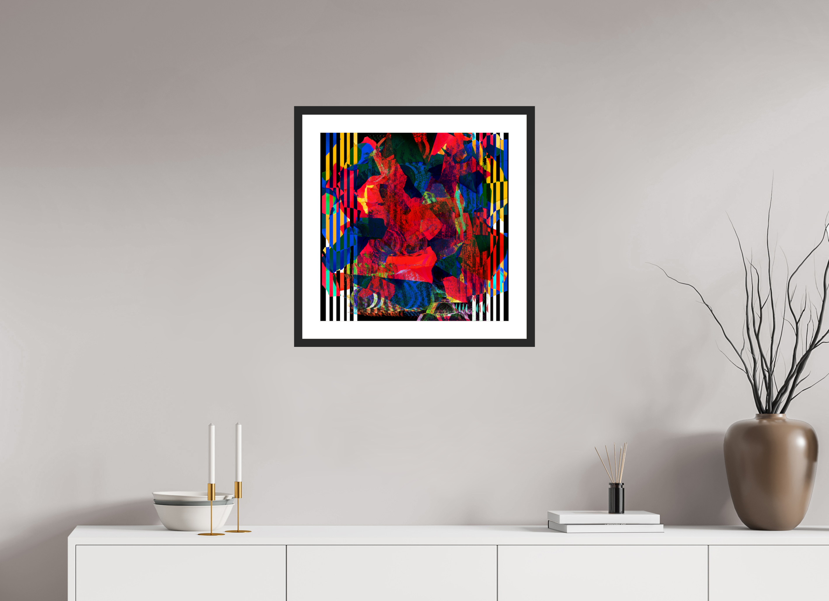 20 x 20″, Framed #1 Blooms