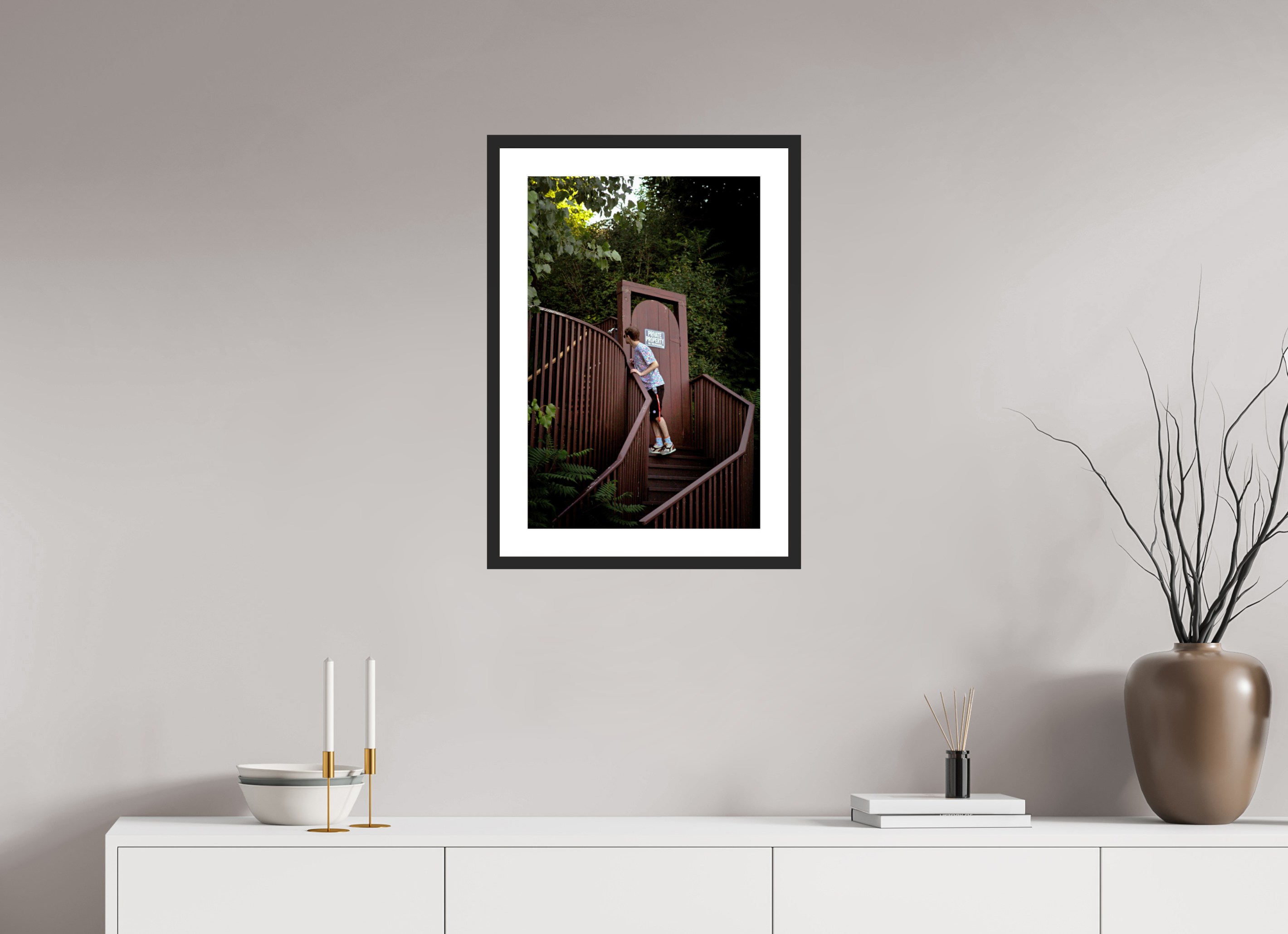 16 x 24″, Fuji Crystal Archive Print Framed (Black) Private Property