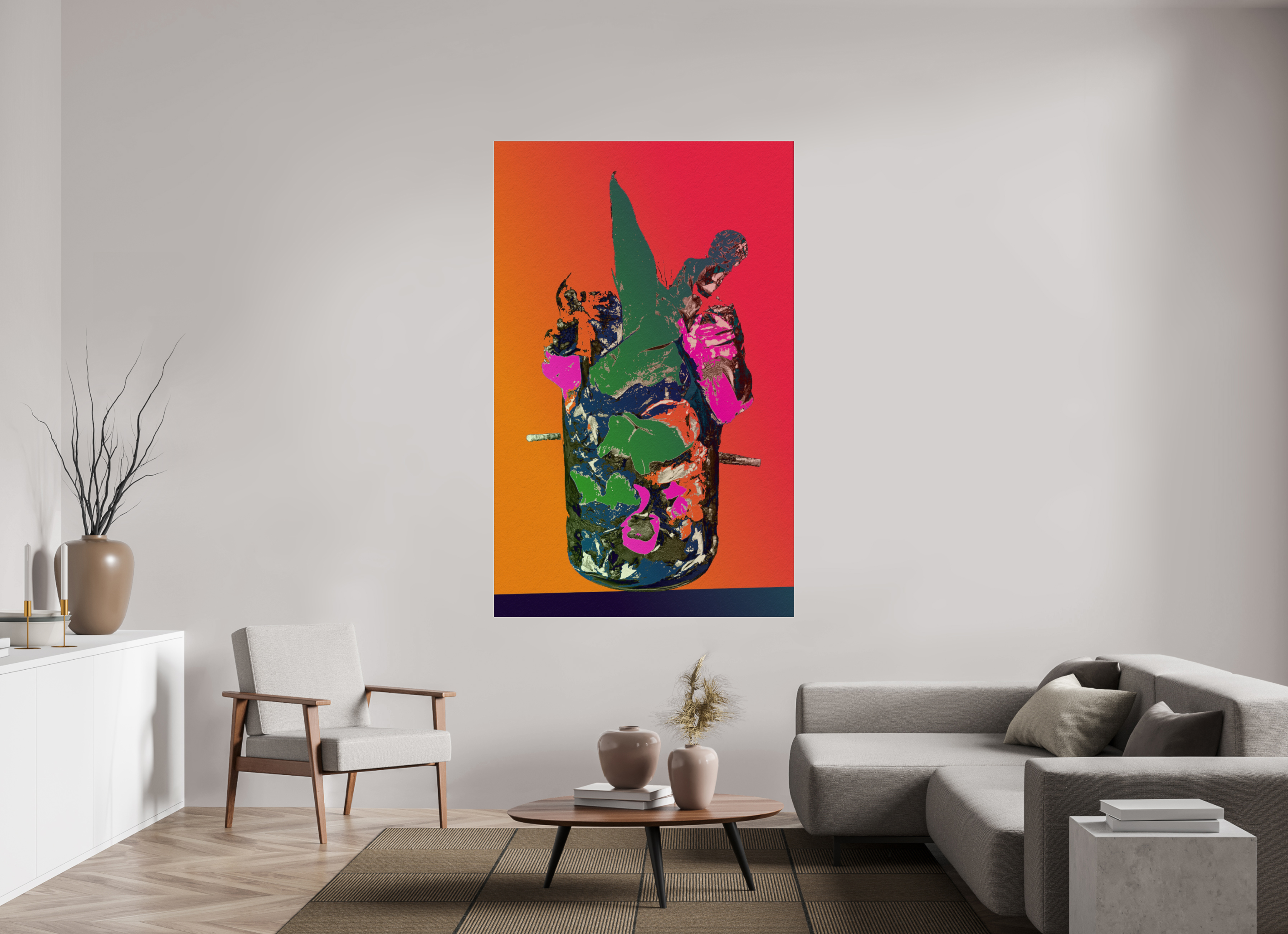 47 x 74.6″, Photo Print Under Acrylic Glass Pop Vase 2