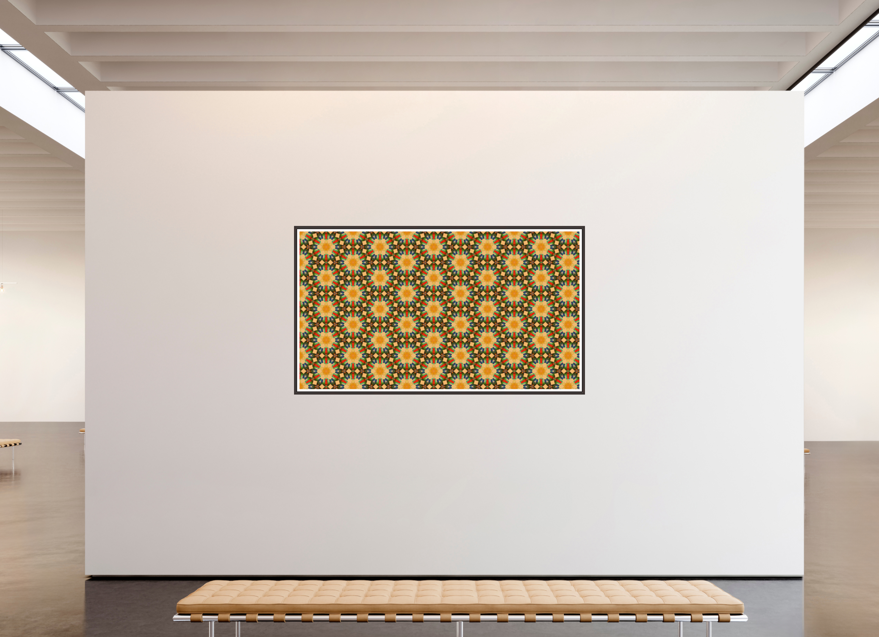 80 x 45″, Floater Frame (Alder Brown) Harmony, Respect, Purity, and Tranquility