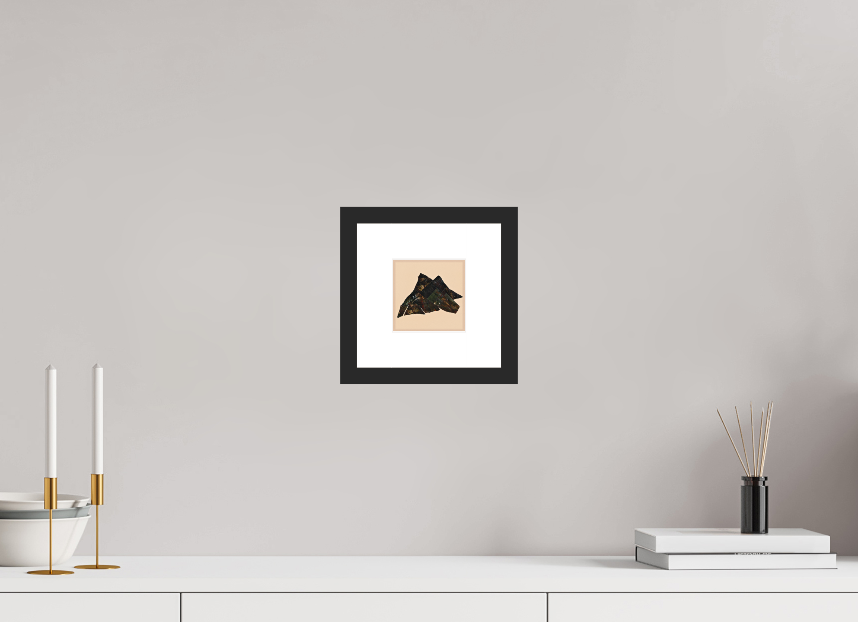 4 x 4″, Fuji Crystal Archive Print Framed (Black) Mountain