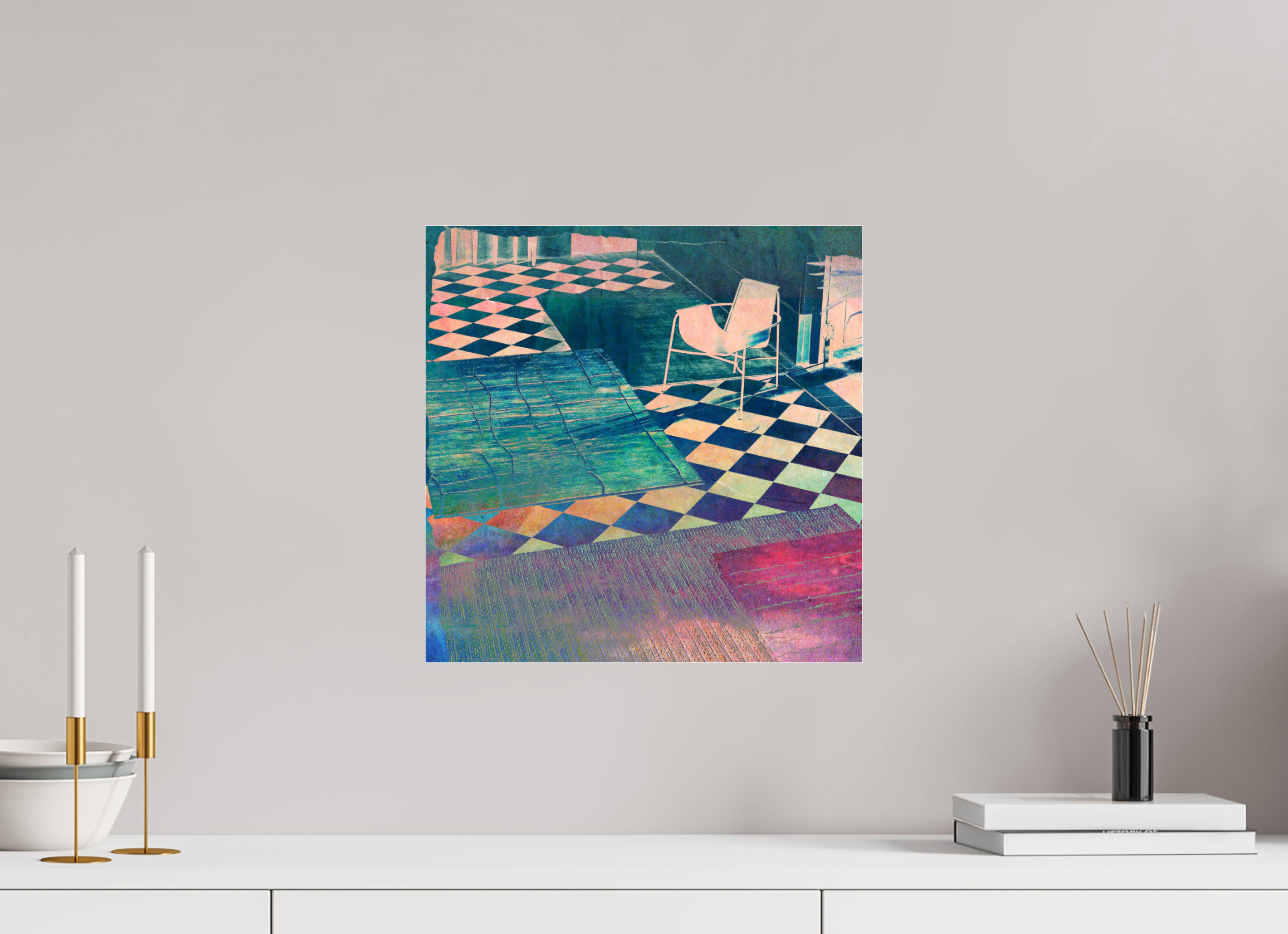 15 x 15″, Photo Print Under Acrylic Glass Musical Chairs
