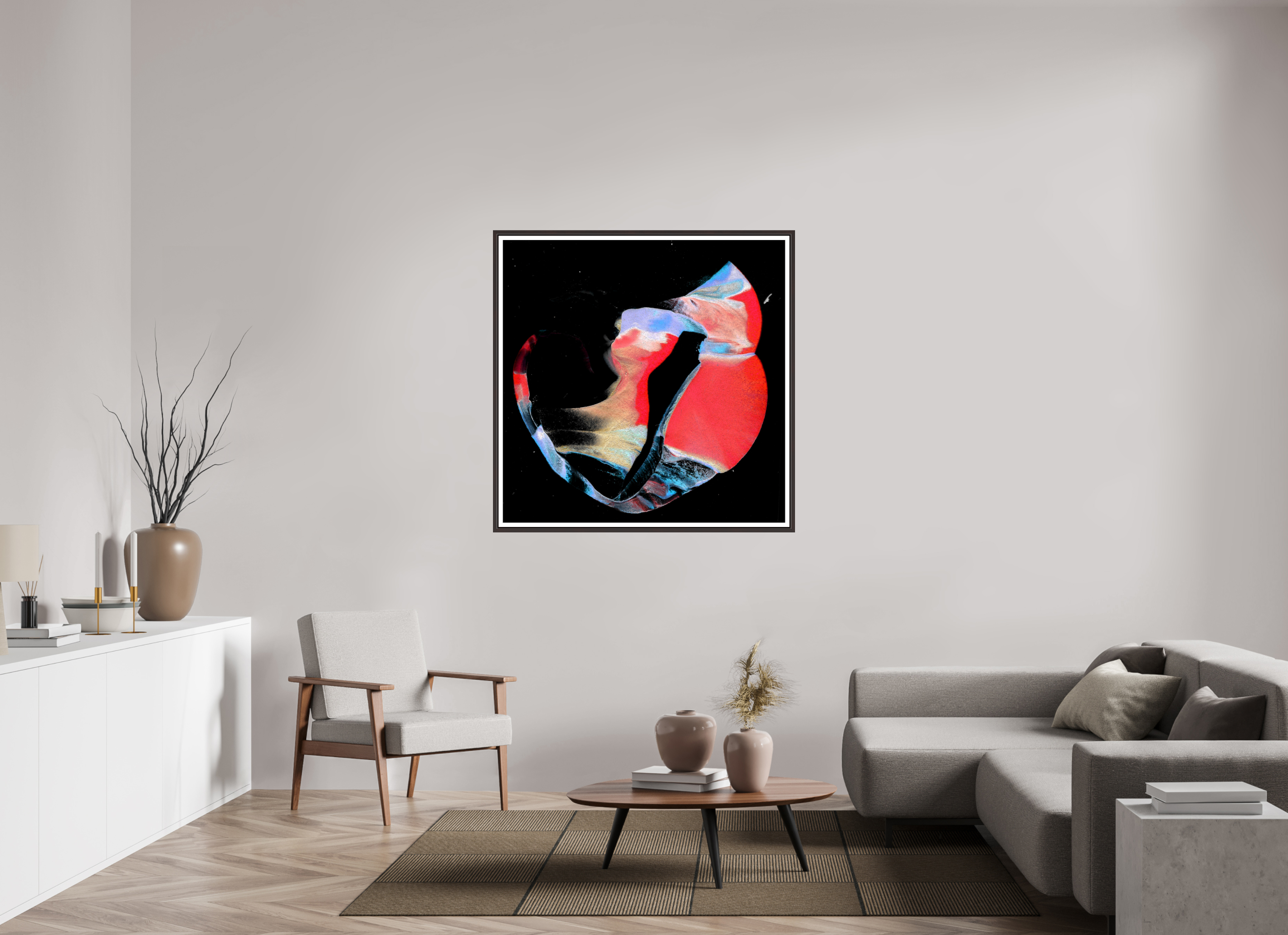 45 x 45″, Floater Frame (Alder Brown) Sands Of Times