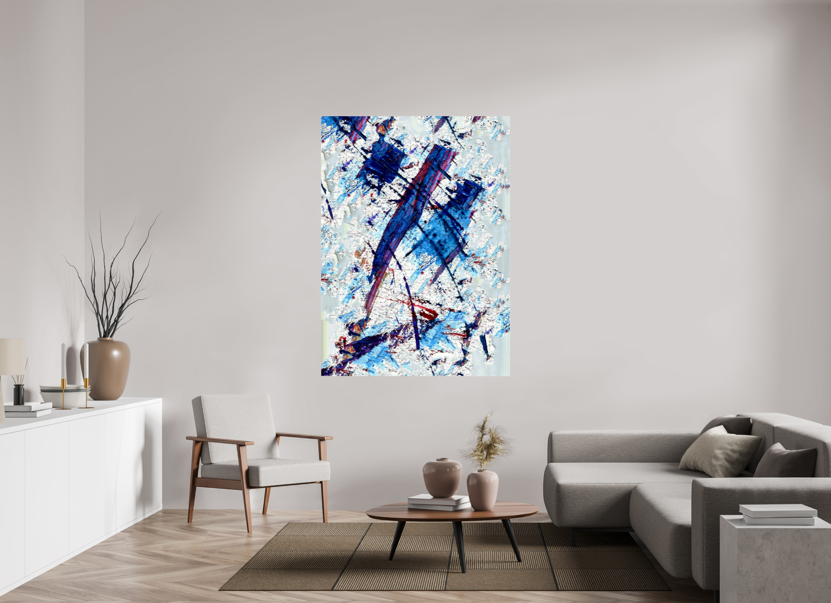 47 x 64.6″, Photo Print Under Acrylic Glass Blue Note