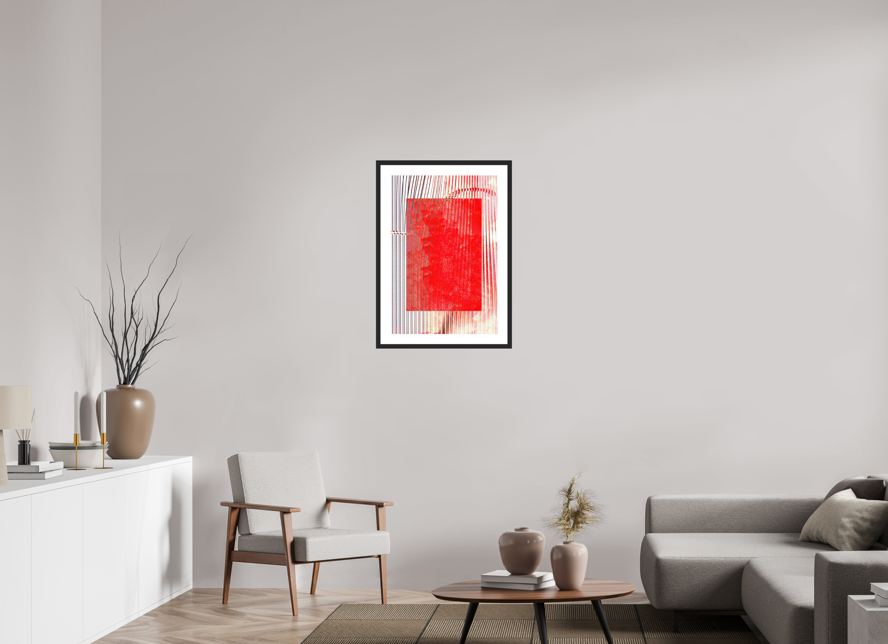 20 x 29.6″, Fuji Crystal Archive Print Framed (Black) Red Waves