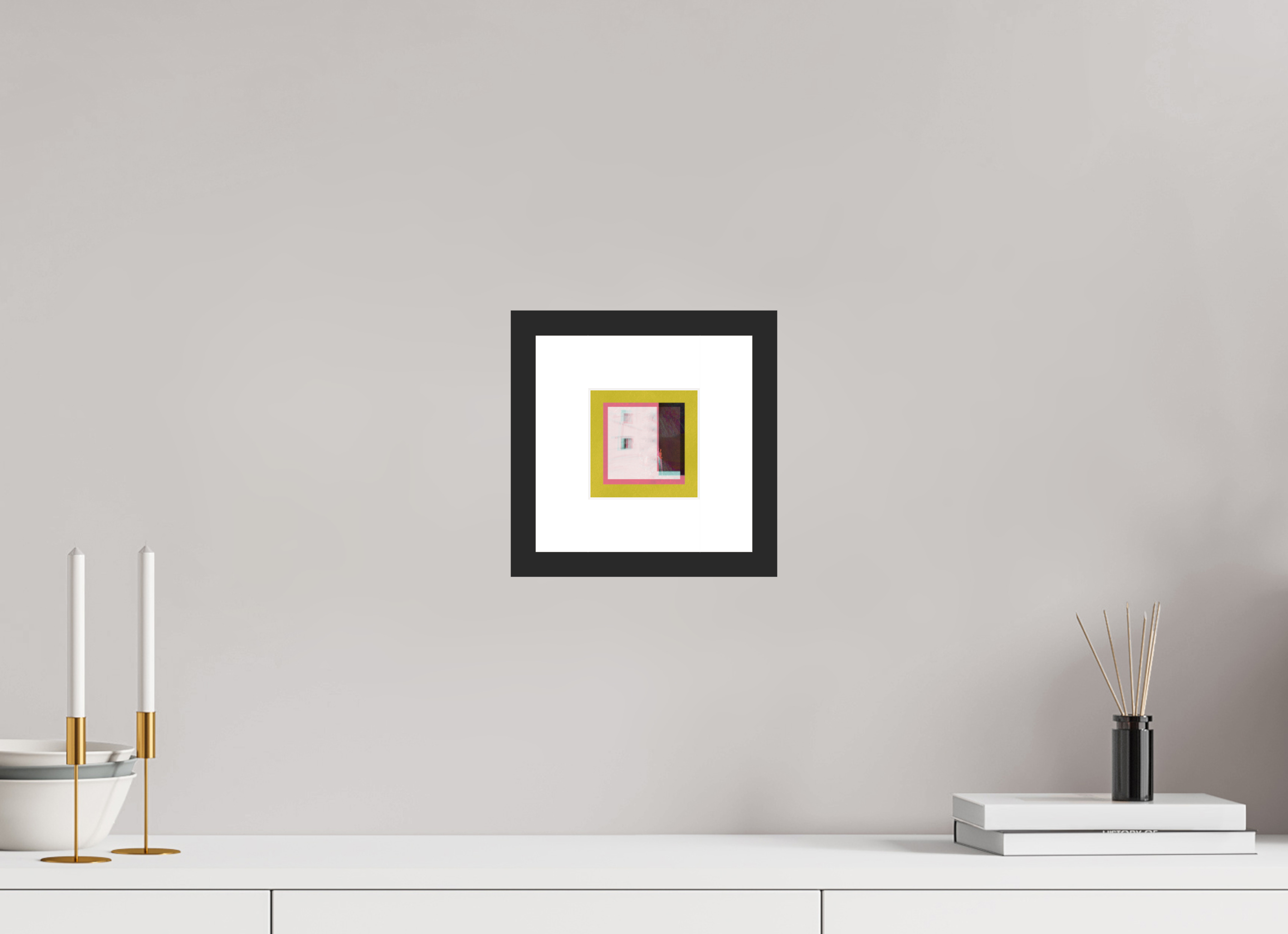 4 x 4″, Framed #1 Corner Store