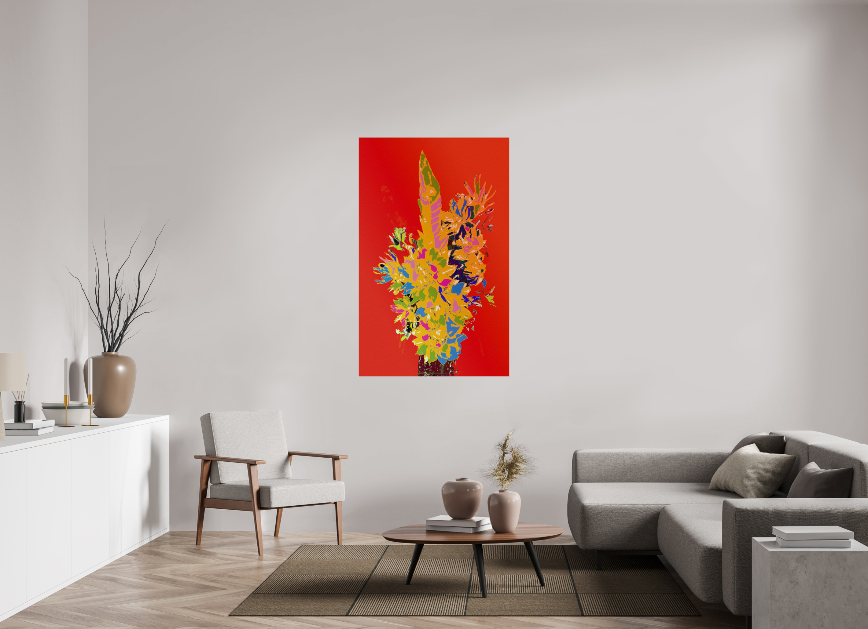 36 x 57.1″, Fine Art Print Pop Vase 3