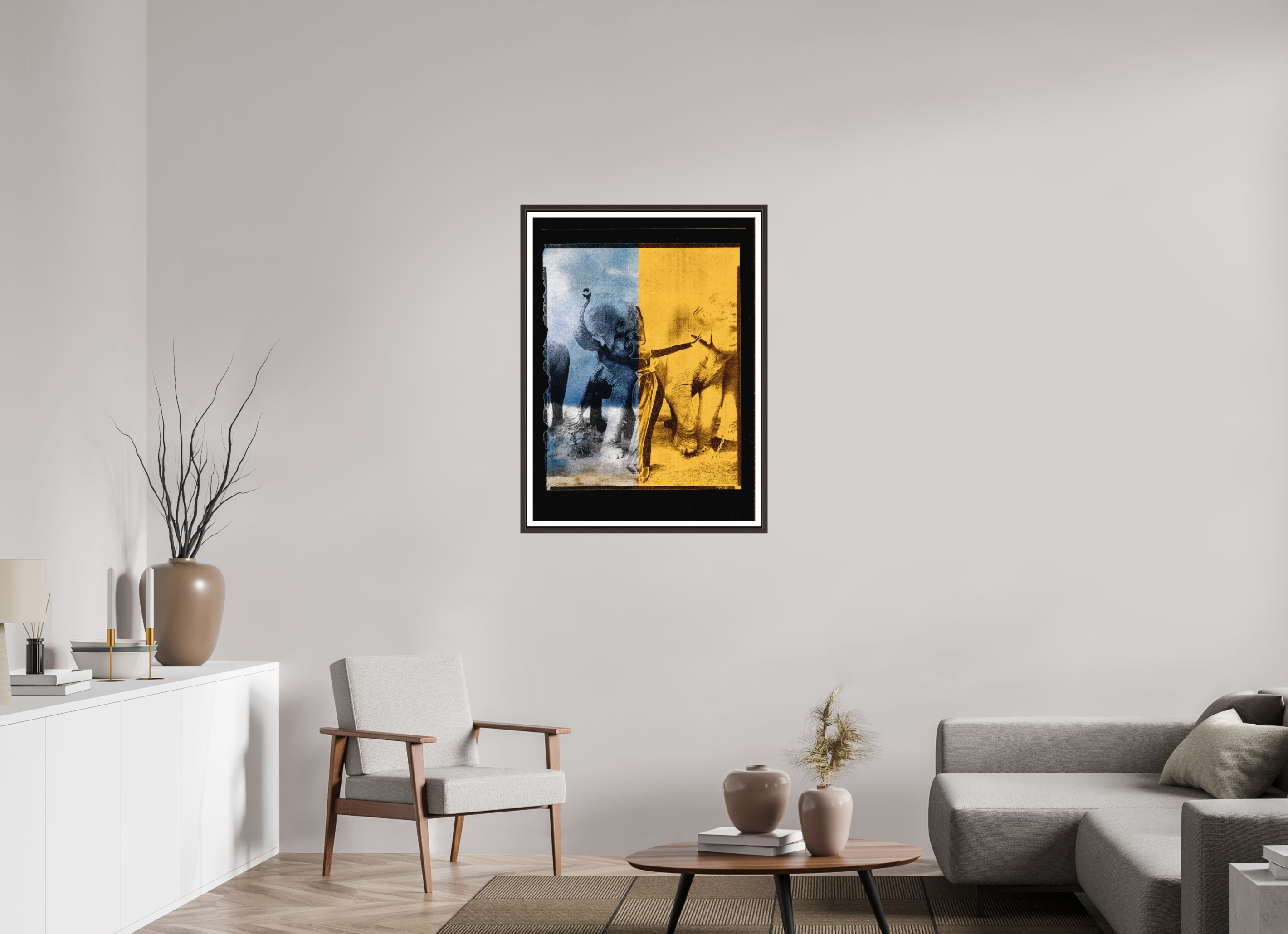 28 x 38.3″, Floater Frame (Alder Brown) Tusko