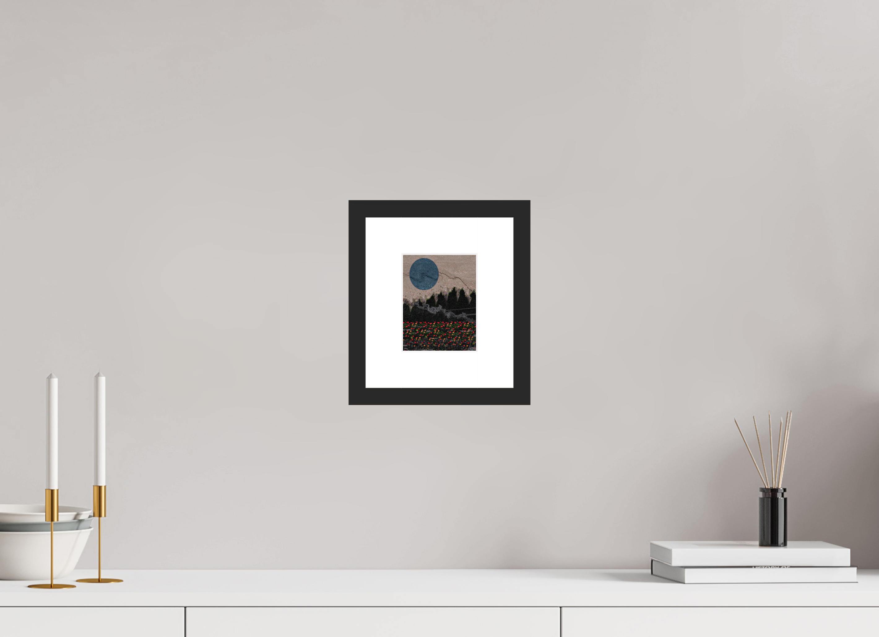 4 x 5.2″, Framed #1 garden