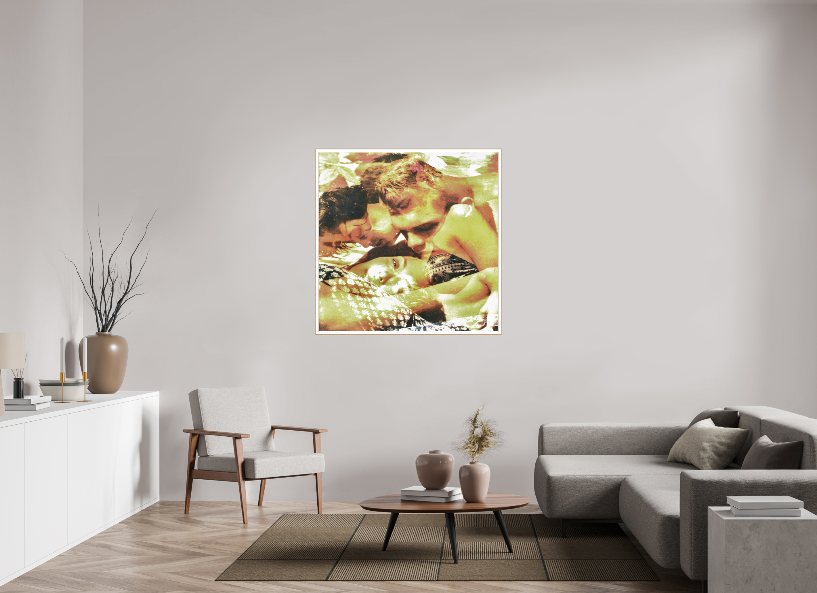 45 x 45″, Solid Wood ArtBox (Oak) fitch