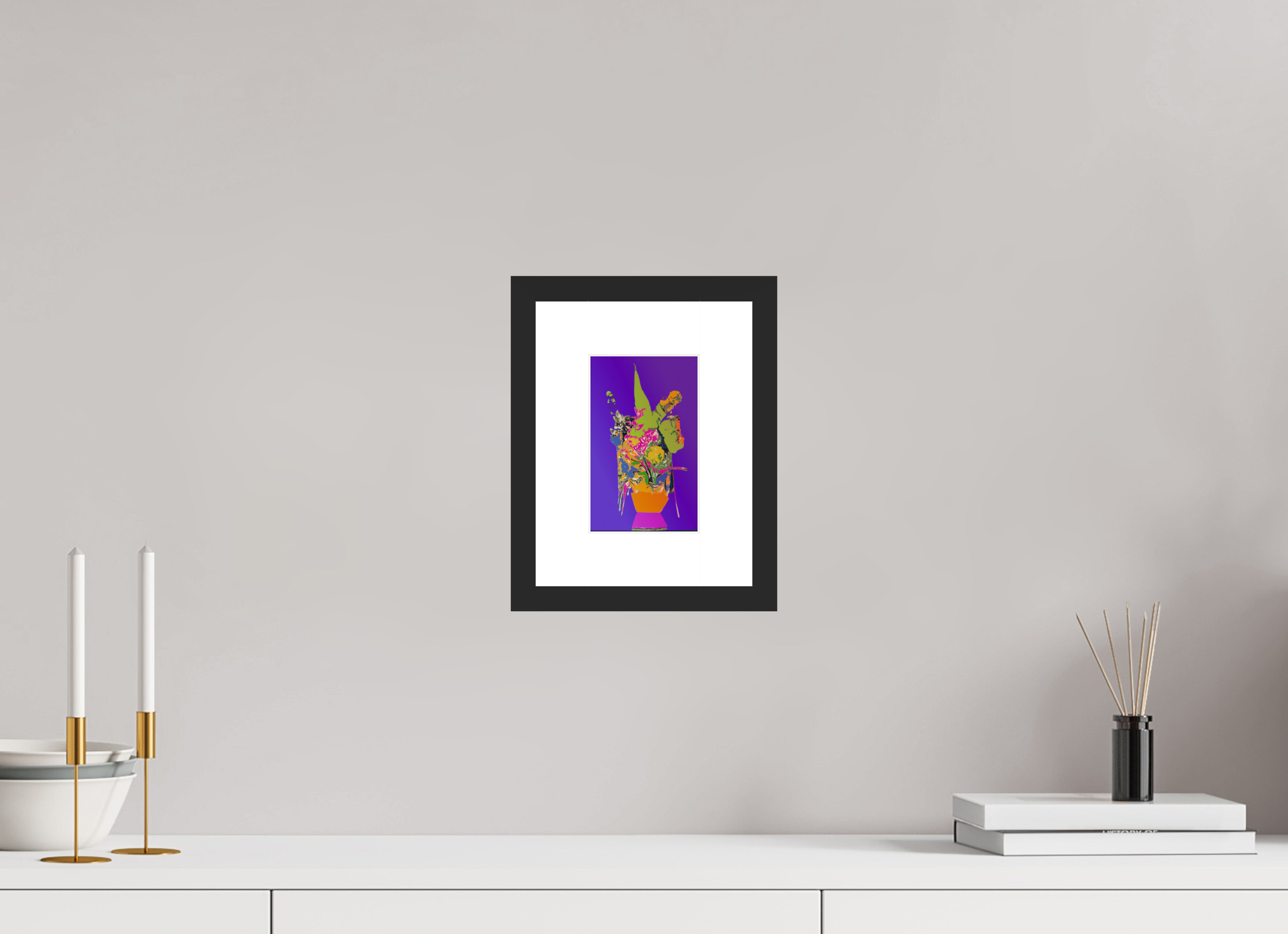 4 x 6.3″, Fuji Crystal Archive Print Framed (Black) Pop Vase 1