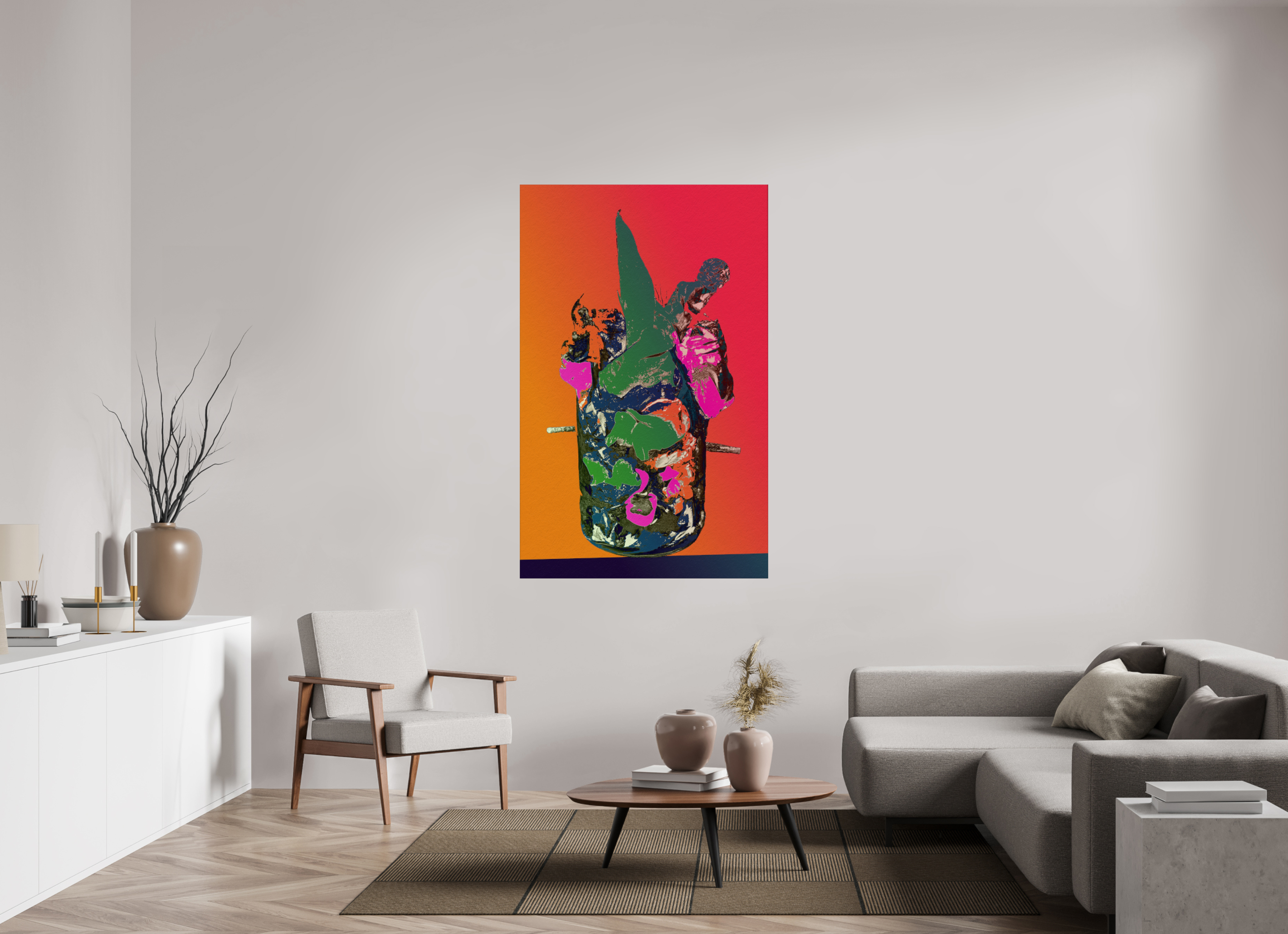 40 x 63.5″, Fine Art Print Pop Vase 2