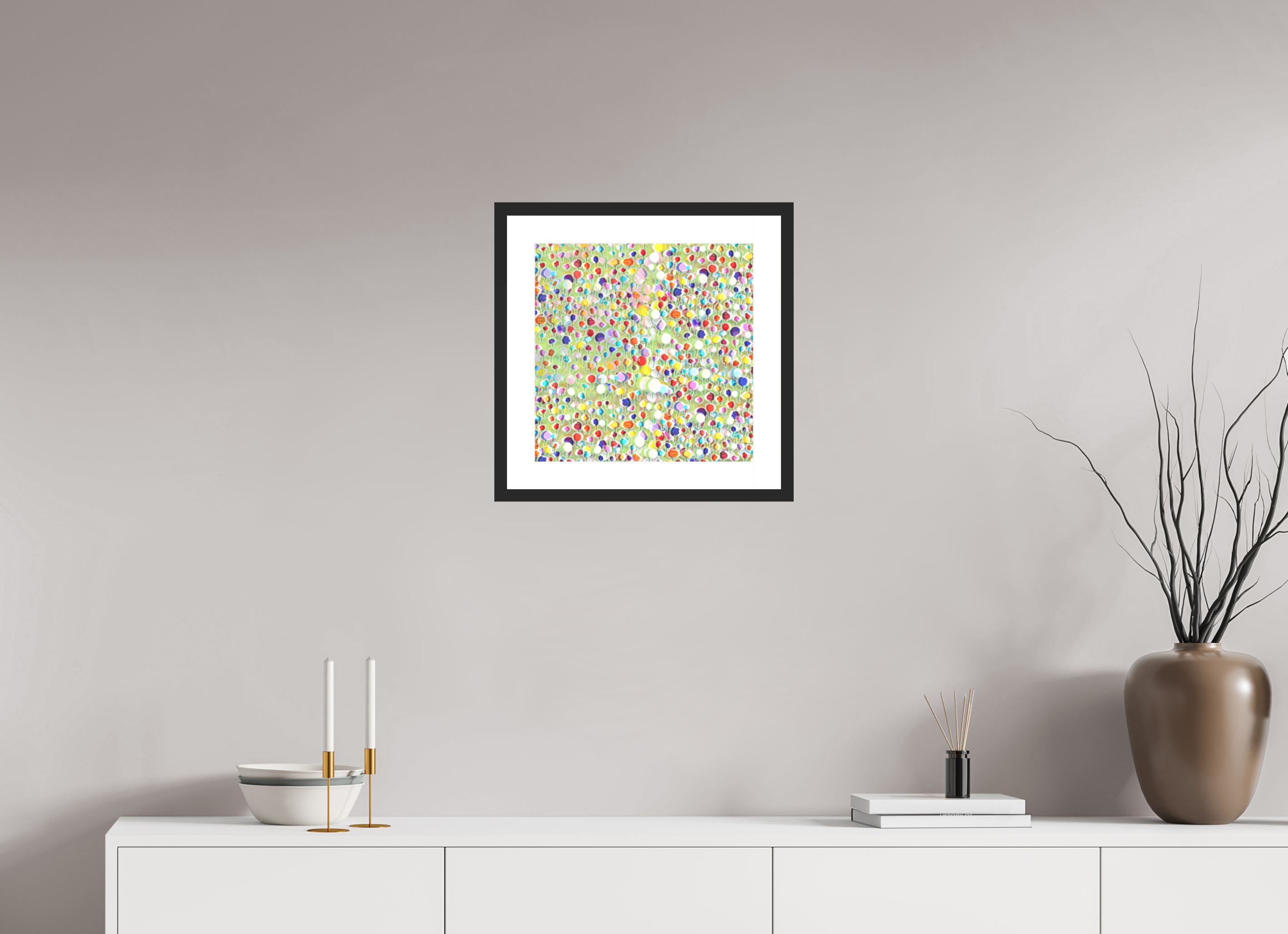 15 x 15″, Framed #1 tulips