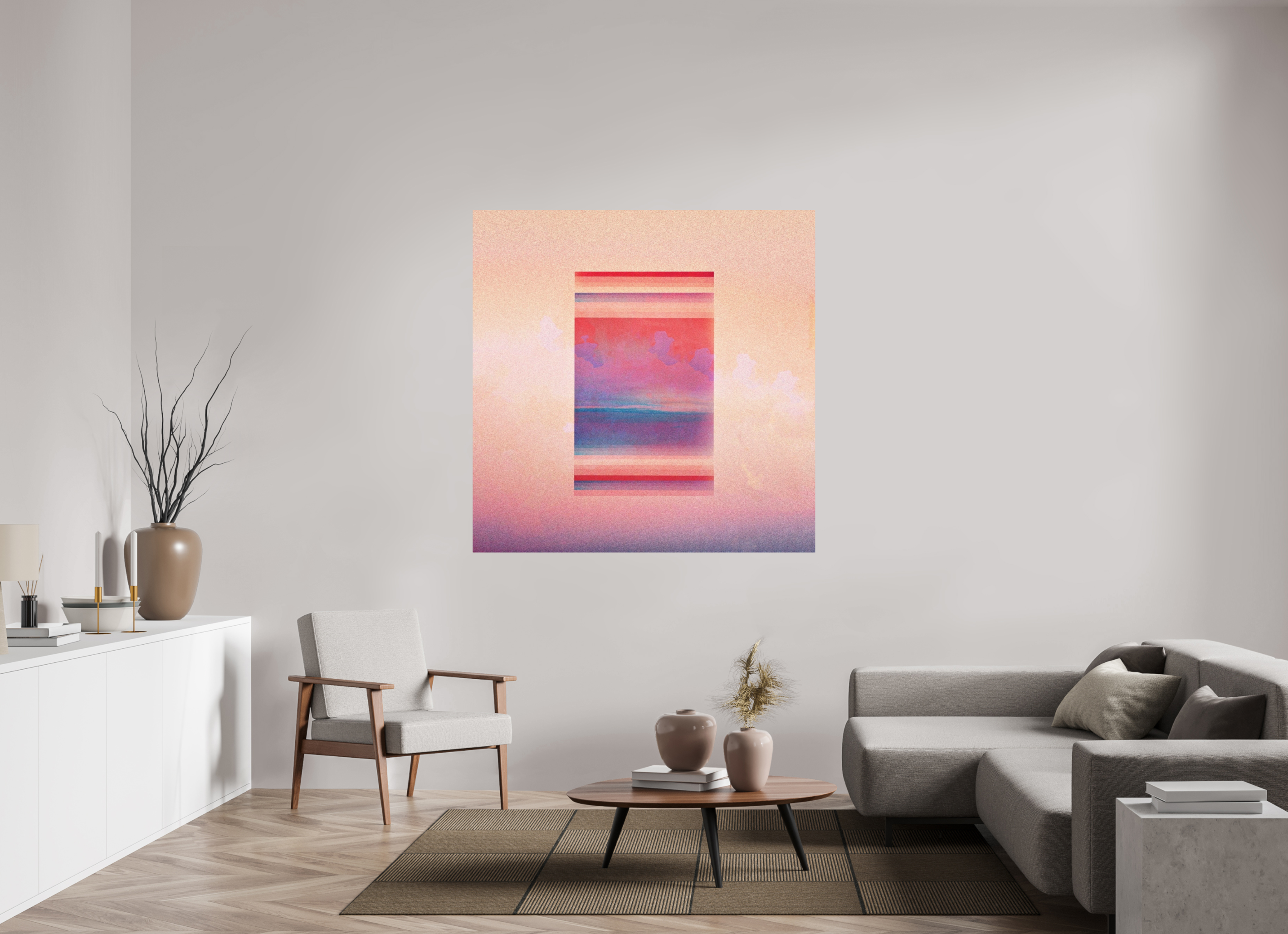 55 x 55″, Direct Print on Forex glass houses