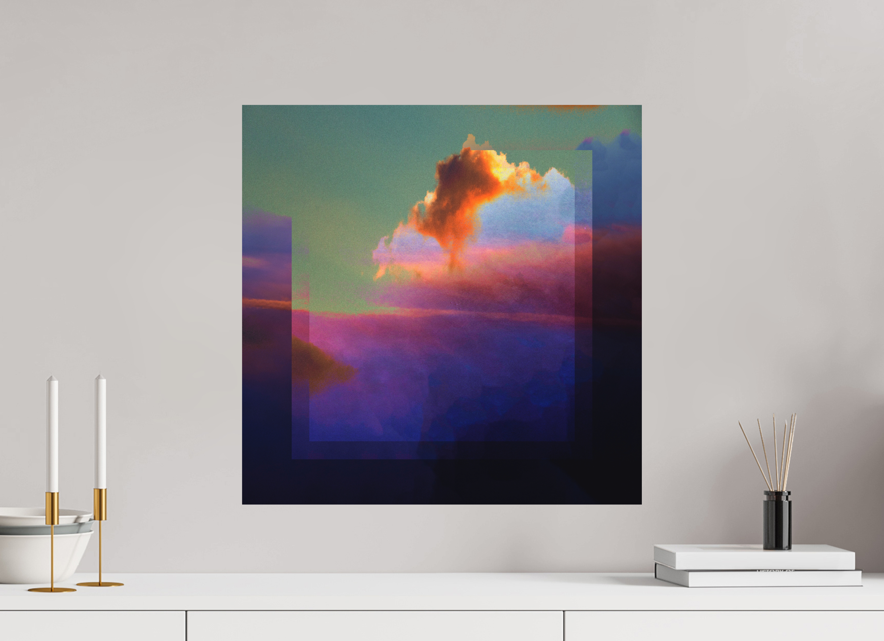 20 x 20″, Aluminum Dibond Lofi Clouds