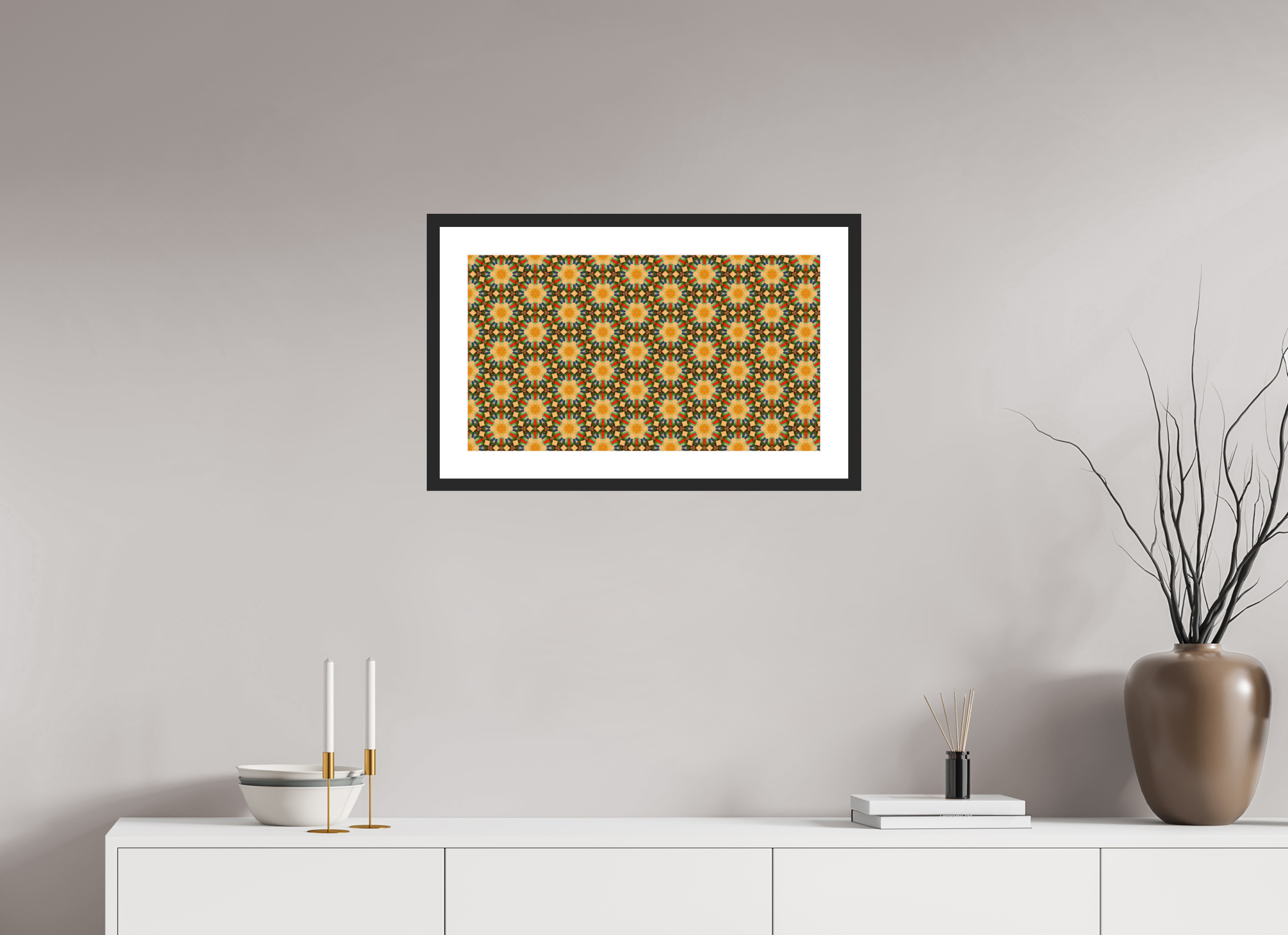 24 x 13.5″, Fuji Crystal Archive Print Framed (Black) Harmony, Respect, Purity, and Tranquility