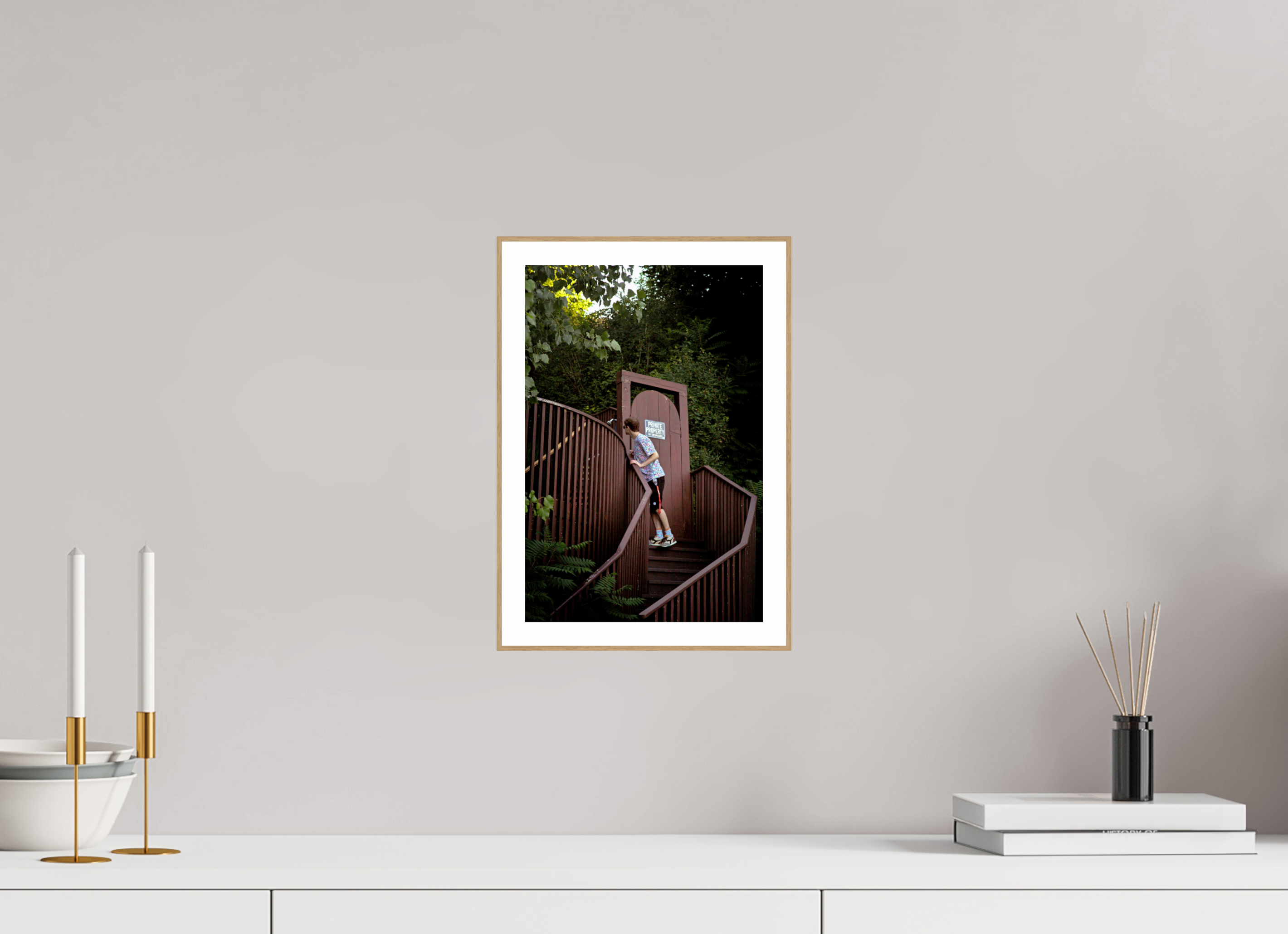 8 x 12″, Solid Wood ArtBox (Oak) Private Property