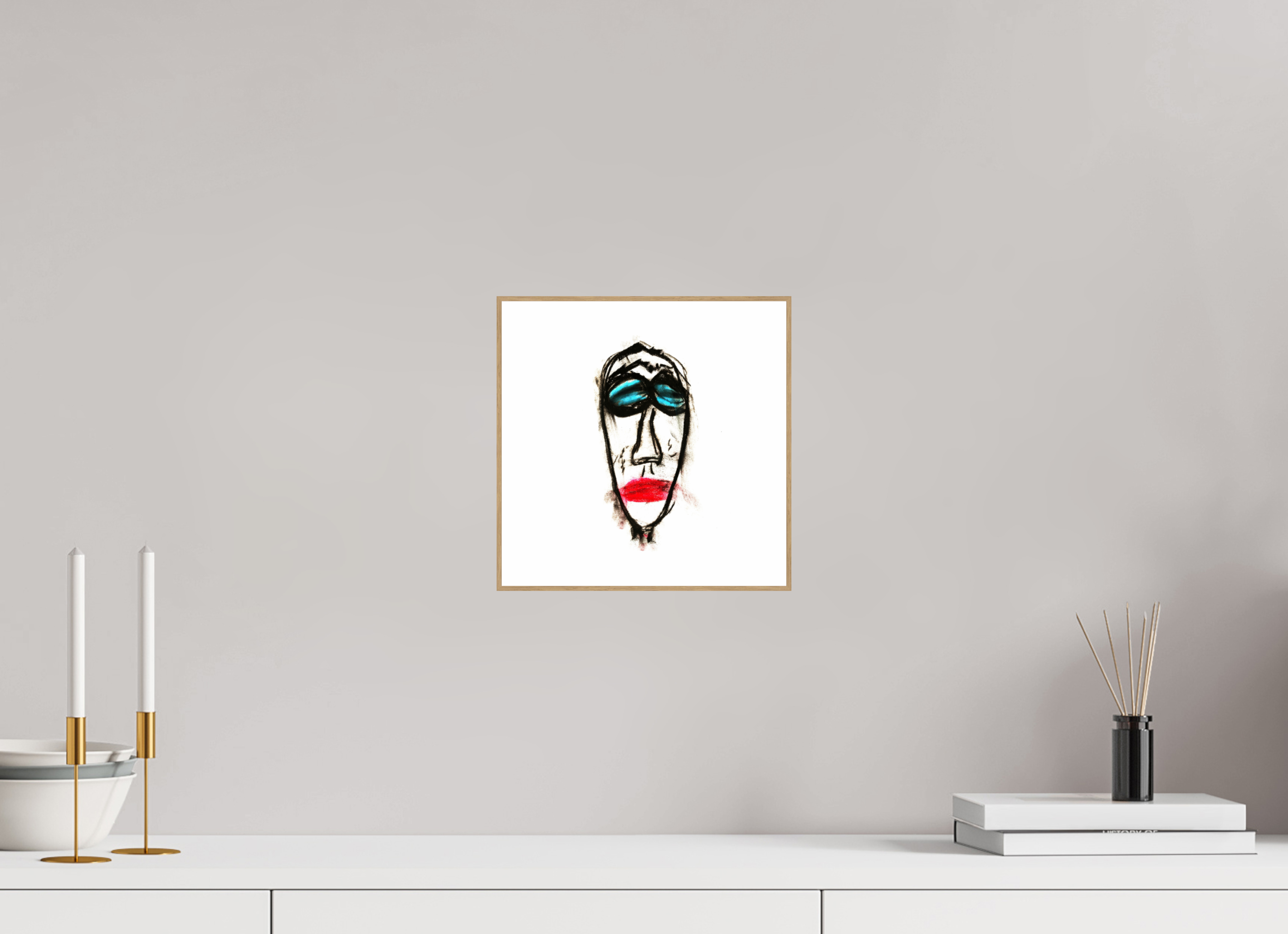 8 x 8″, Solid Wood ArtBox (Oak) Mr. Everybody