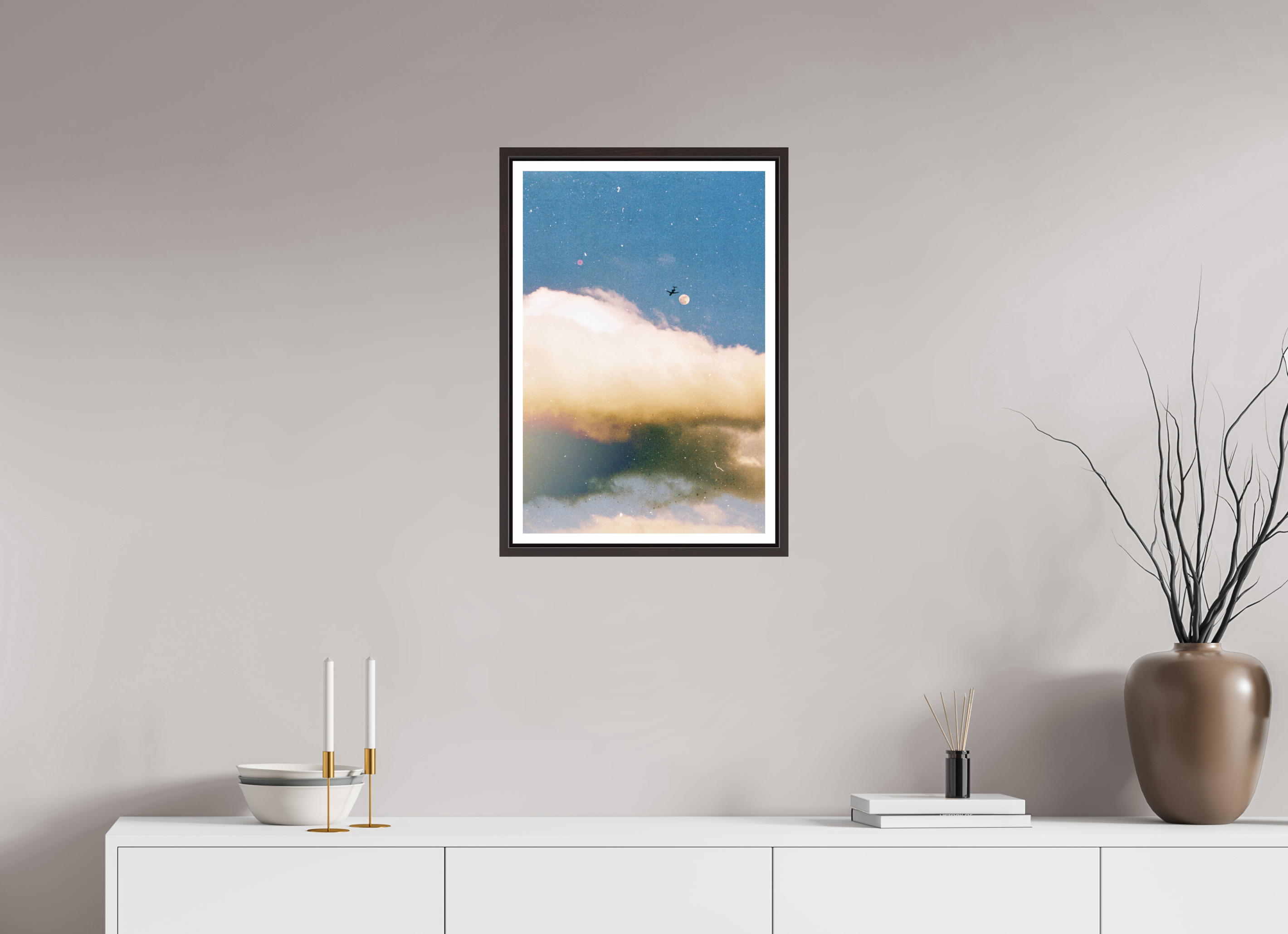 16 x 24″, Floater Frame (Alder Brown) Flying