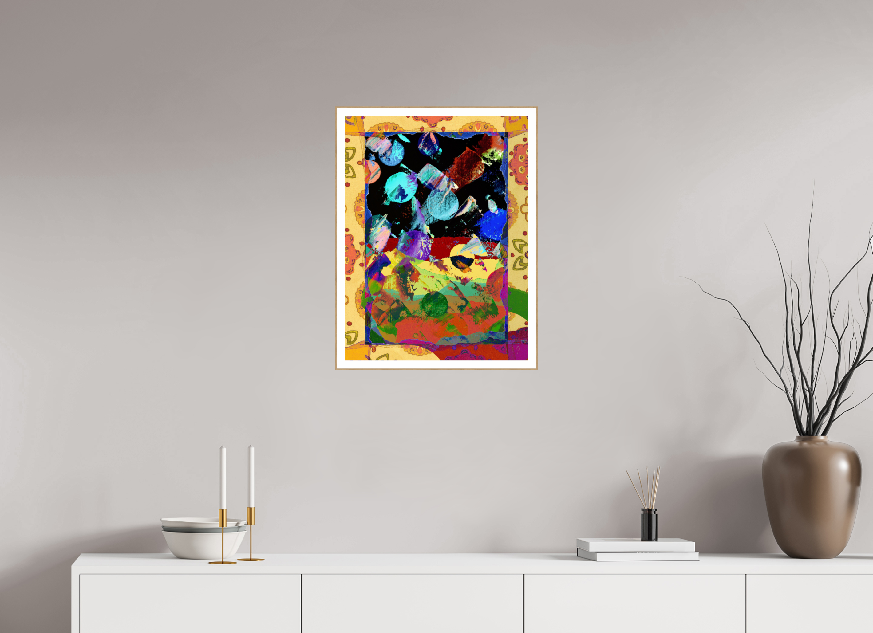 18 x 24″, Solid Wood ArtBox (Oak) space paper