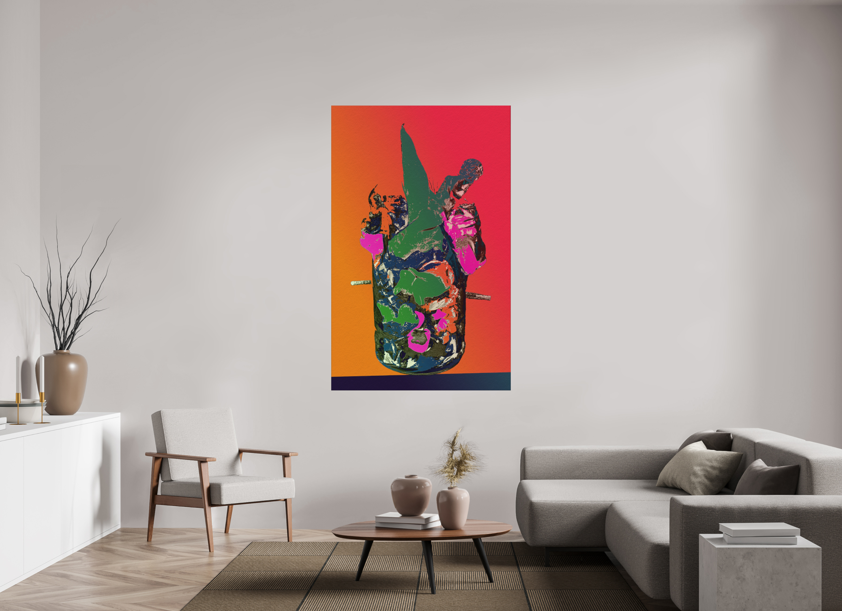 43 x 68.2″, Aluminum Dibond Pop Vase 2