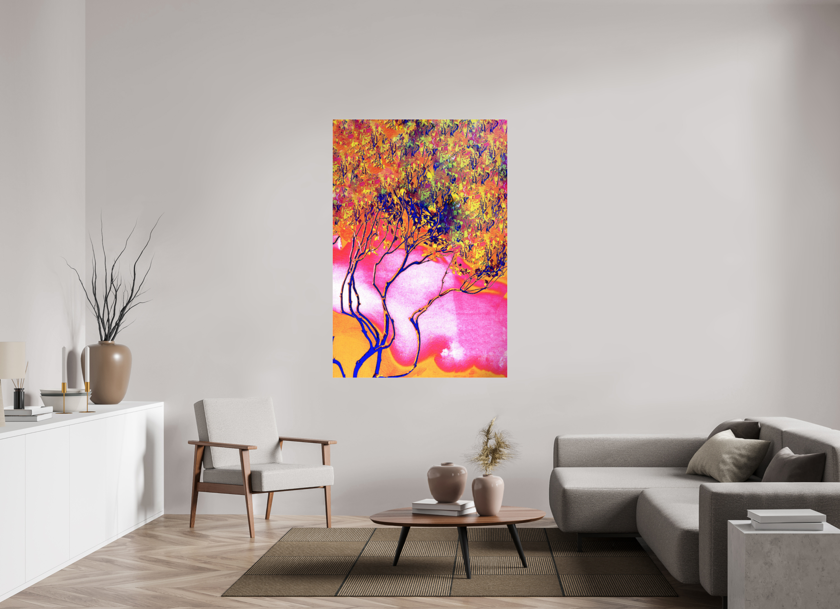 43 x 63.6″, Photo Print Under Acrylic Glass Burning Bush