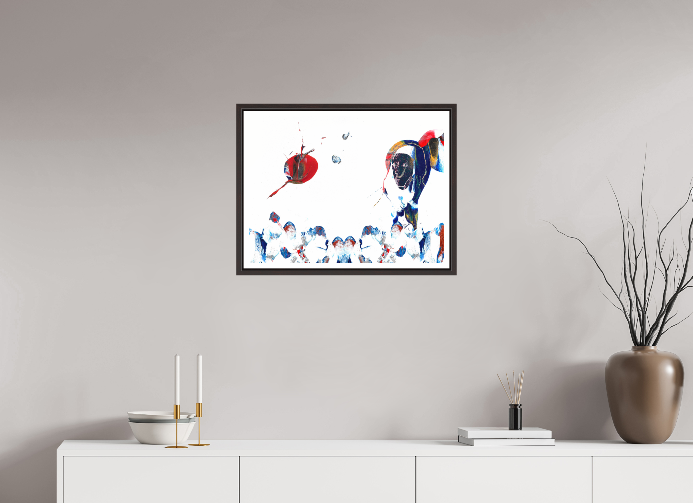24 x 18″, Floater Frame (Alder Brown) Her View Of The World