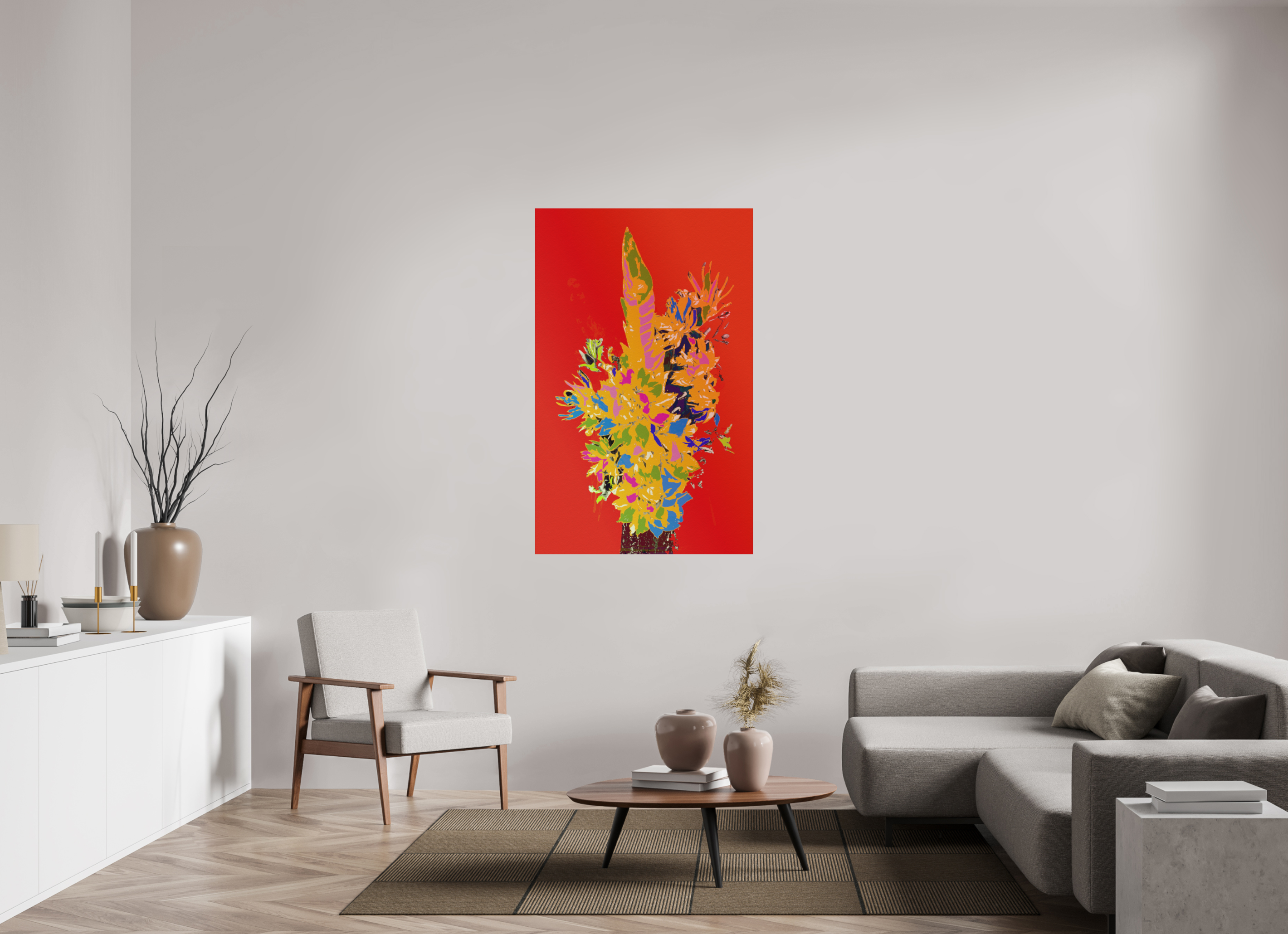 35 x 55.6″, Aluminum Dibond Pop Vase 3