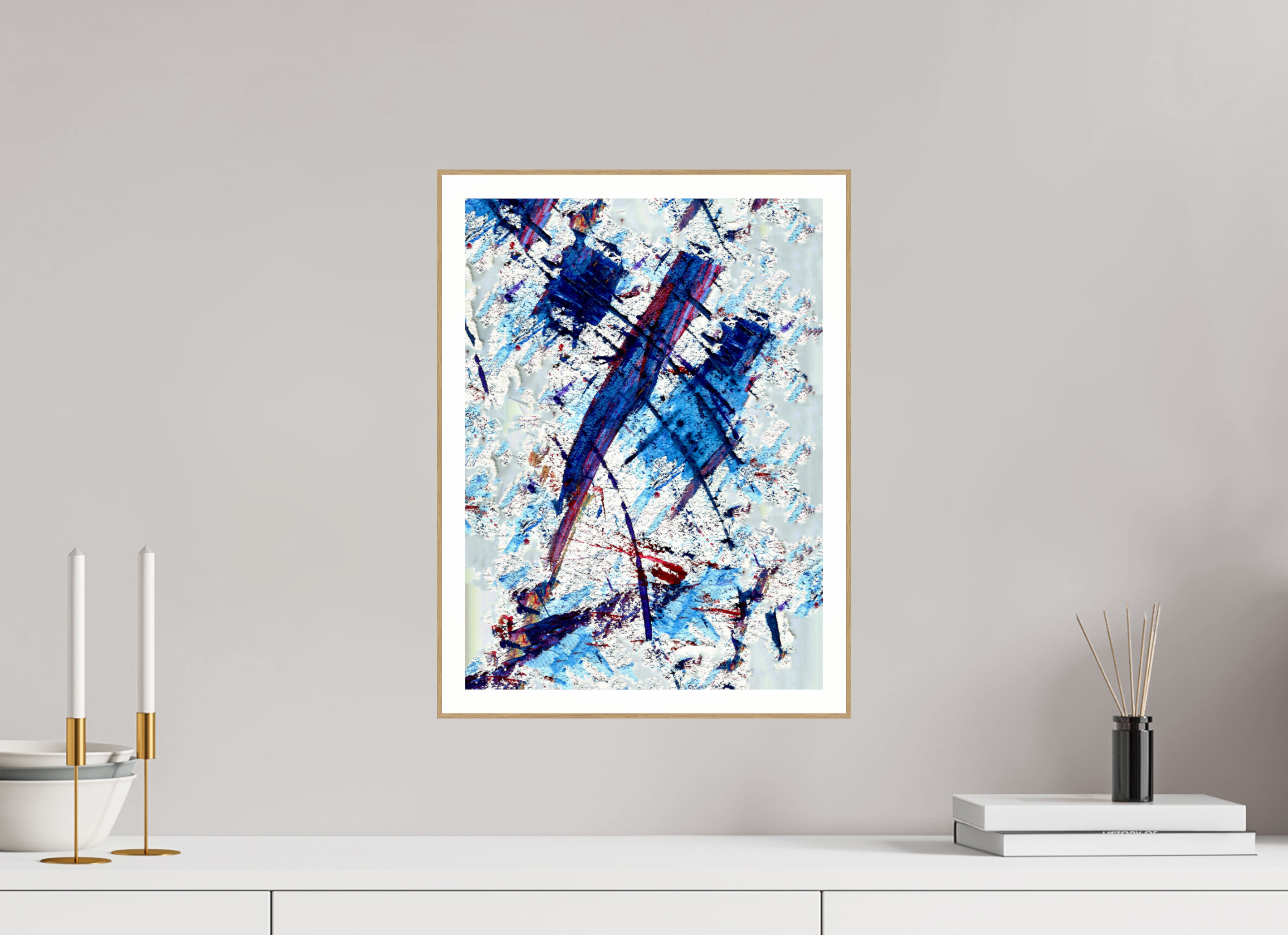 12 x 16.5″, Solid Wood ArtBox (Oak) blue