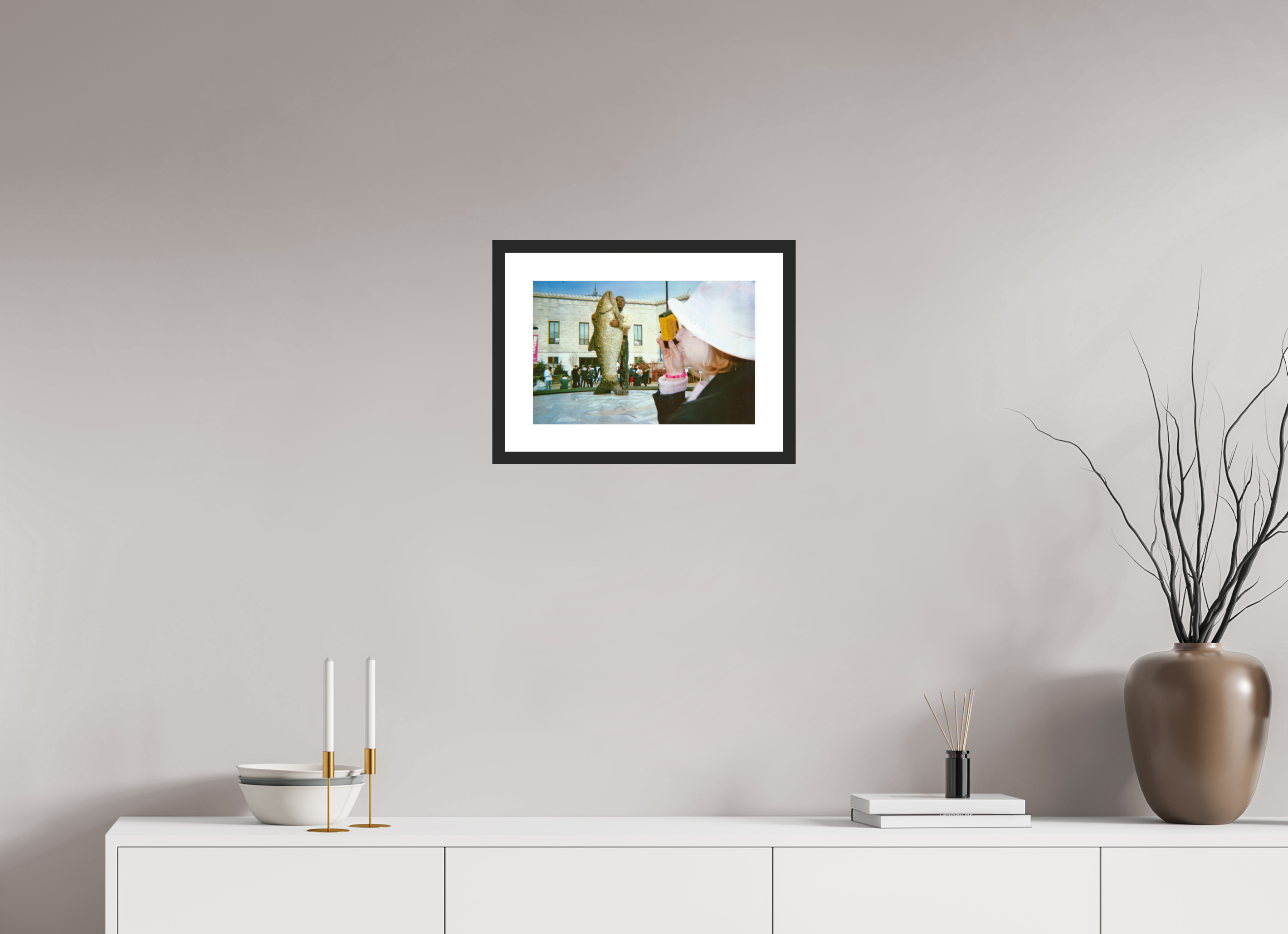 15.3 x 10″, Fuji Crystal Archive Print Framed (Black) Hello Fish Man
