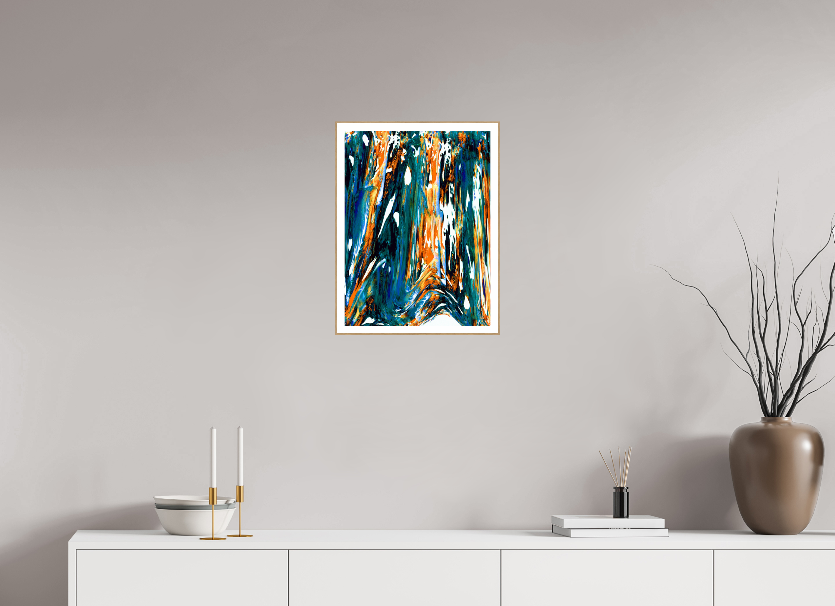 15 x 20″, Solid Wood ArtBox (Oak) Ponds
