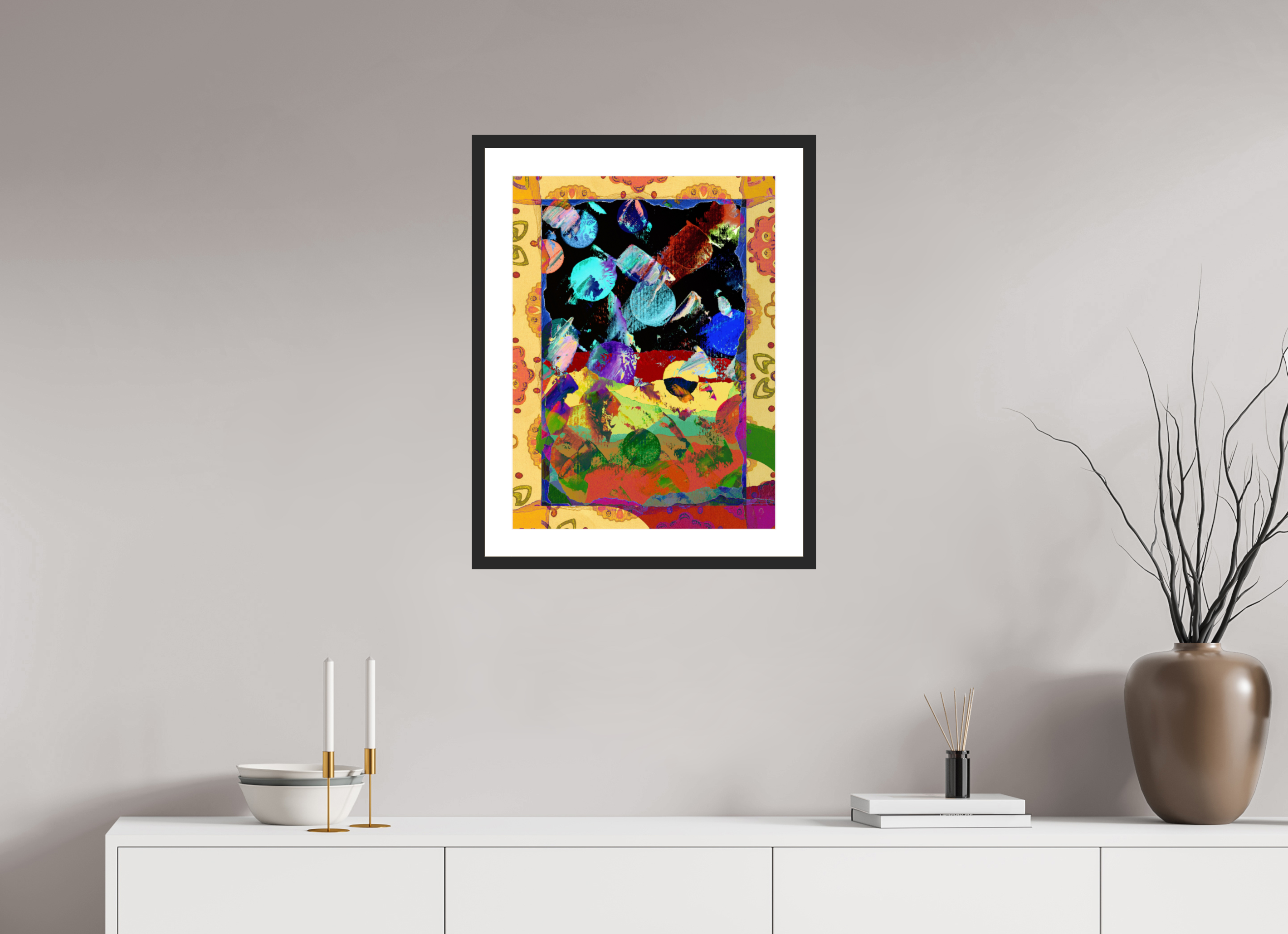 18 x 24″, Framed #1 space paper