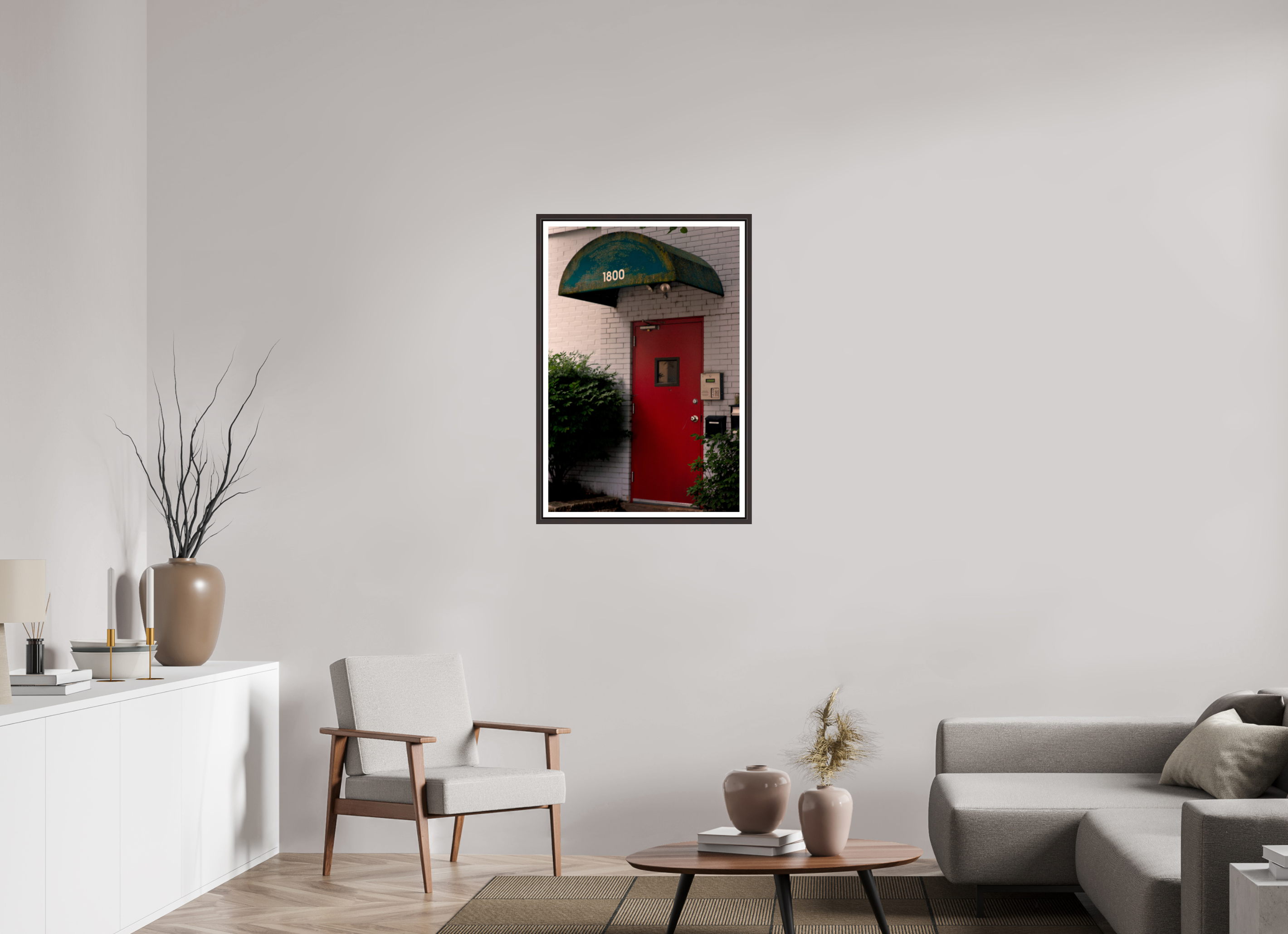 24 x 36″, Floater Frame (Alder Brown) 1800 W Berenice
