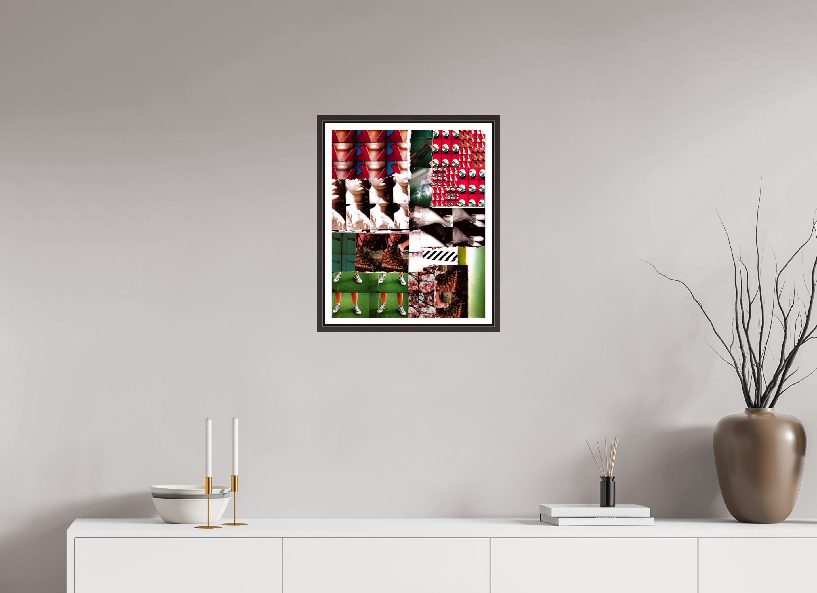 16 x 19.6″, Floater Frame (Alder Brown) Replication