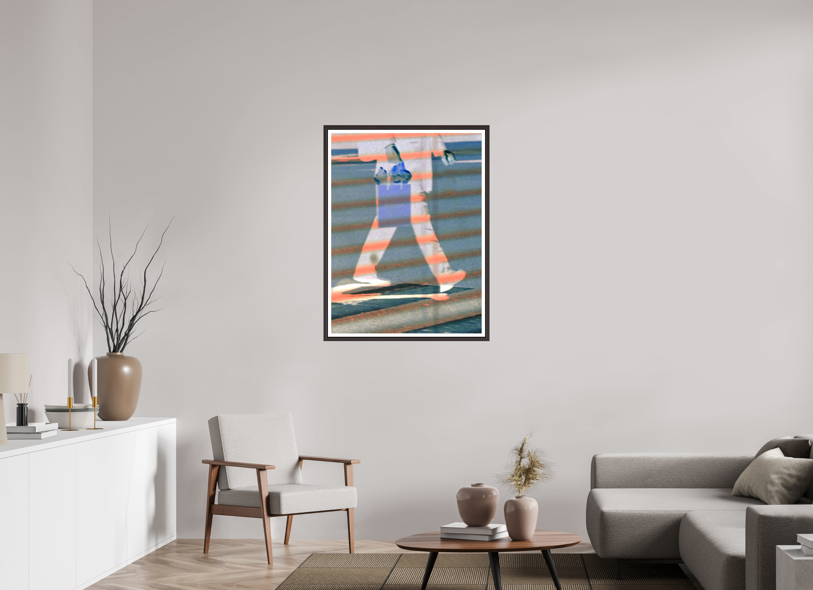 30 x 40″, Floater Frame (Alder Brown) Push