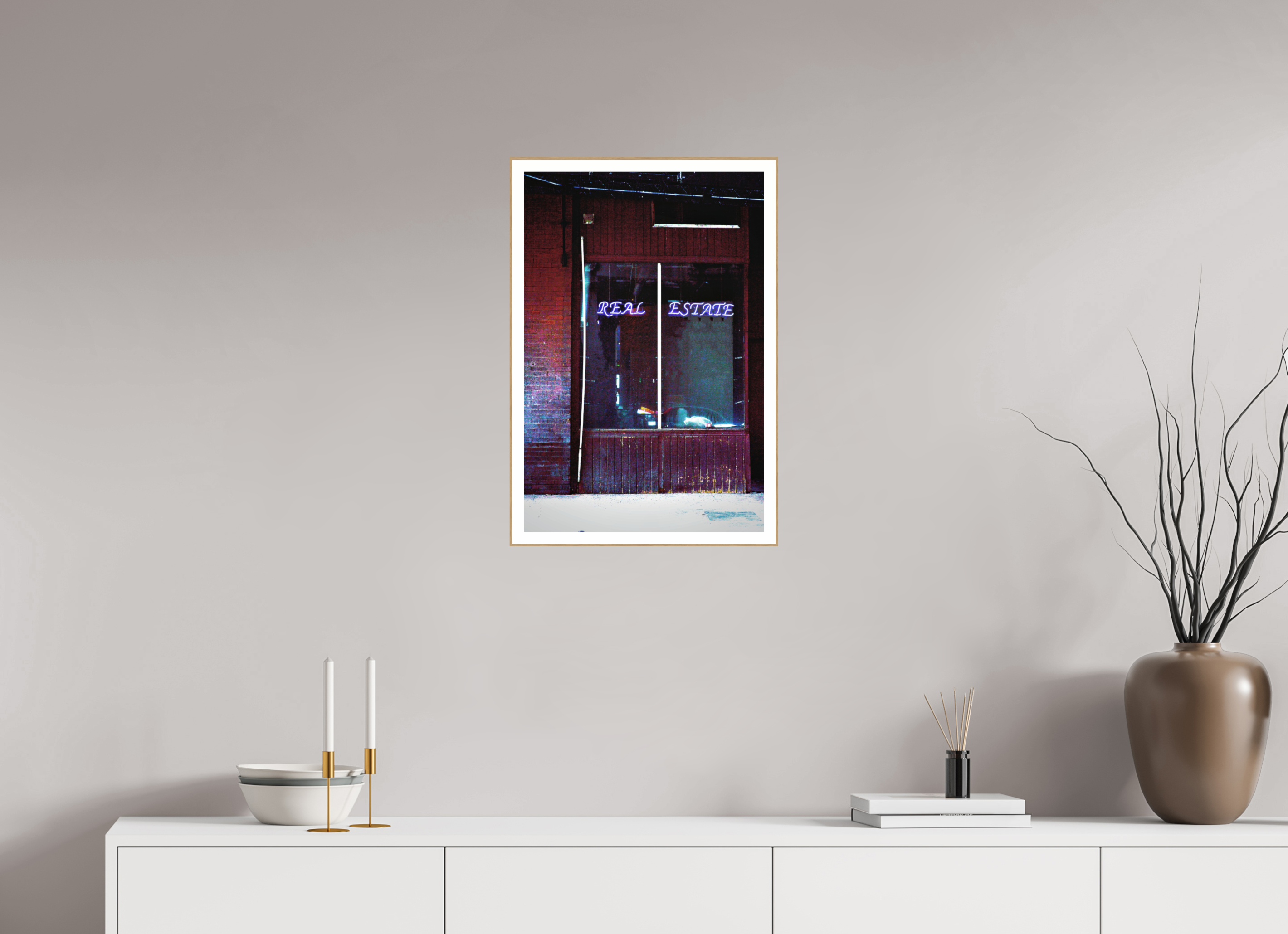 16 x 24″, Solid Wood ArtBox (Oak) Real Estate