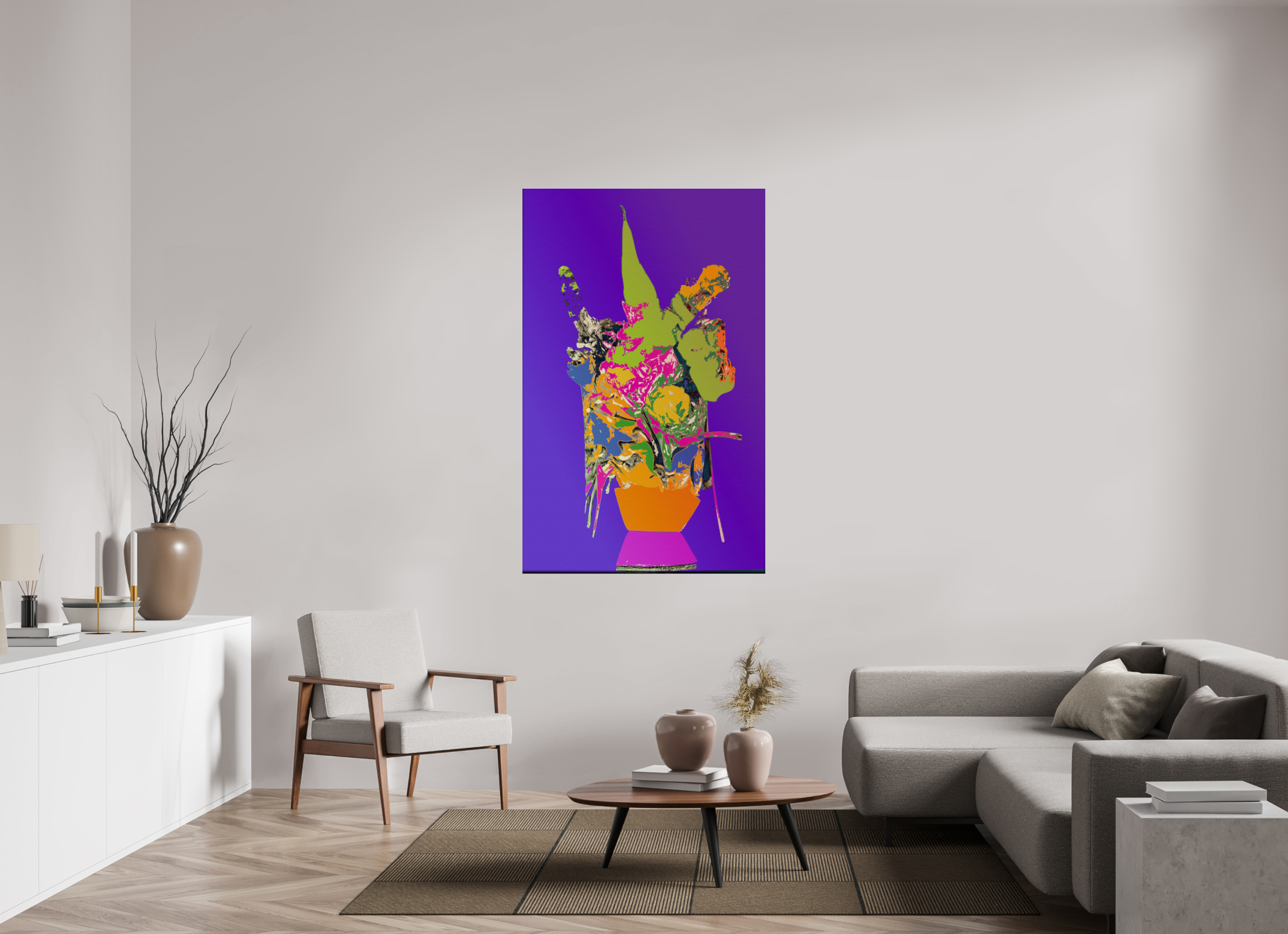 39 x 61.9″, Photo Print Under Acrylic Glass Pop Vase 1