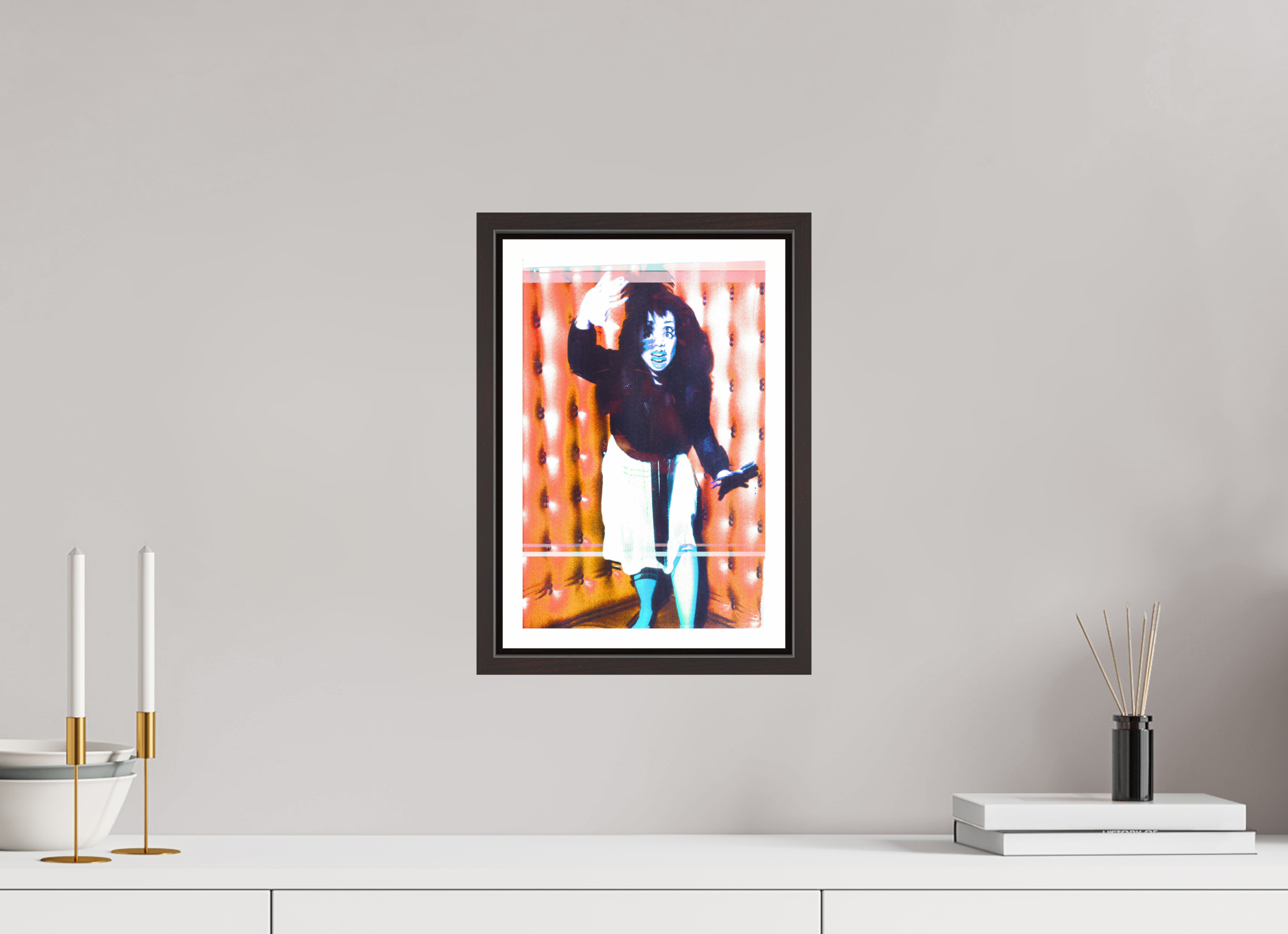 8 x 12.3″, Floater Frame (Alder Brown) Chorophobia