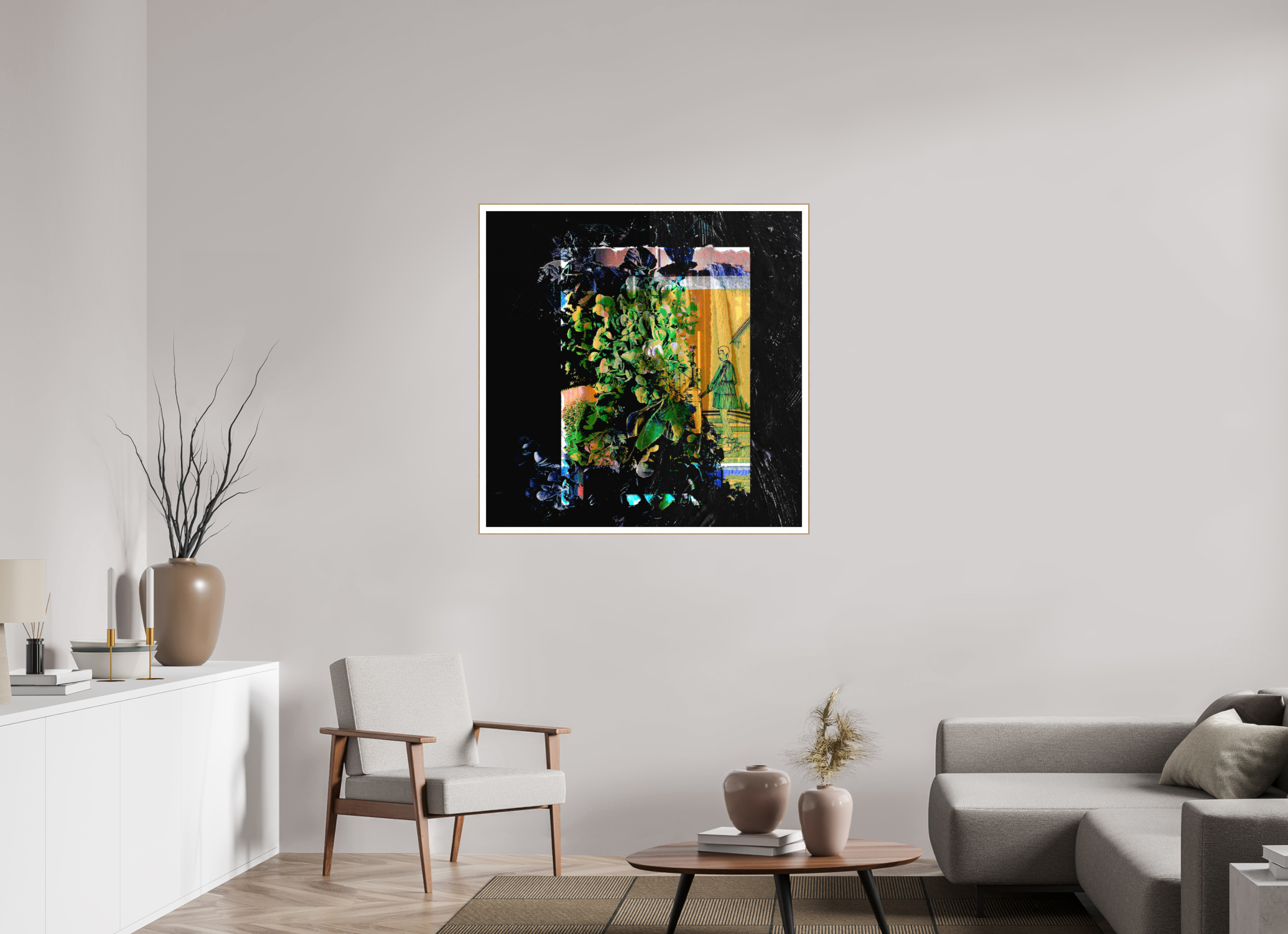 40 x 40″, Solid Wood ArtBox (Oak) Imposter Syndrome
