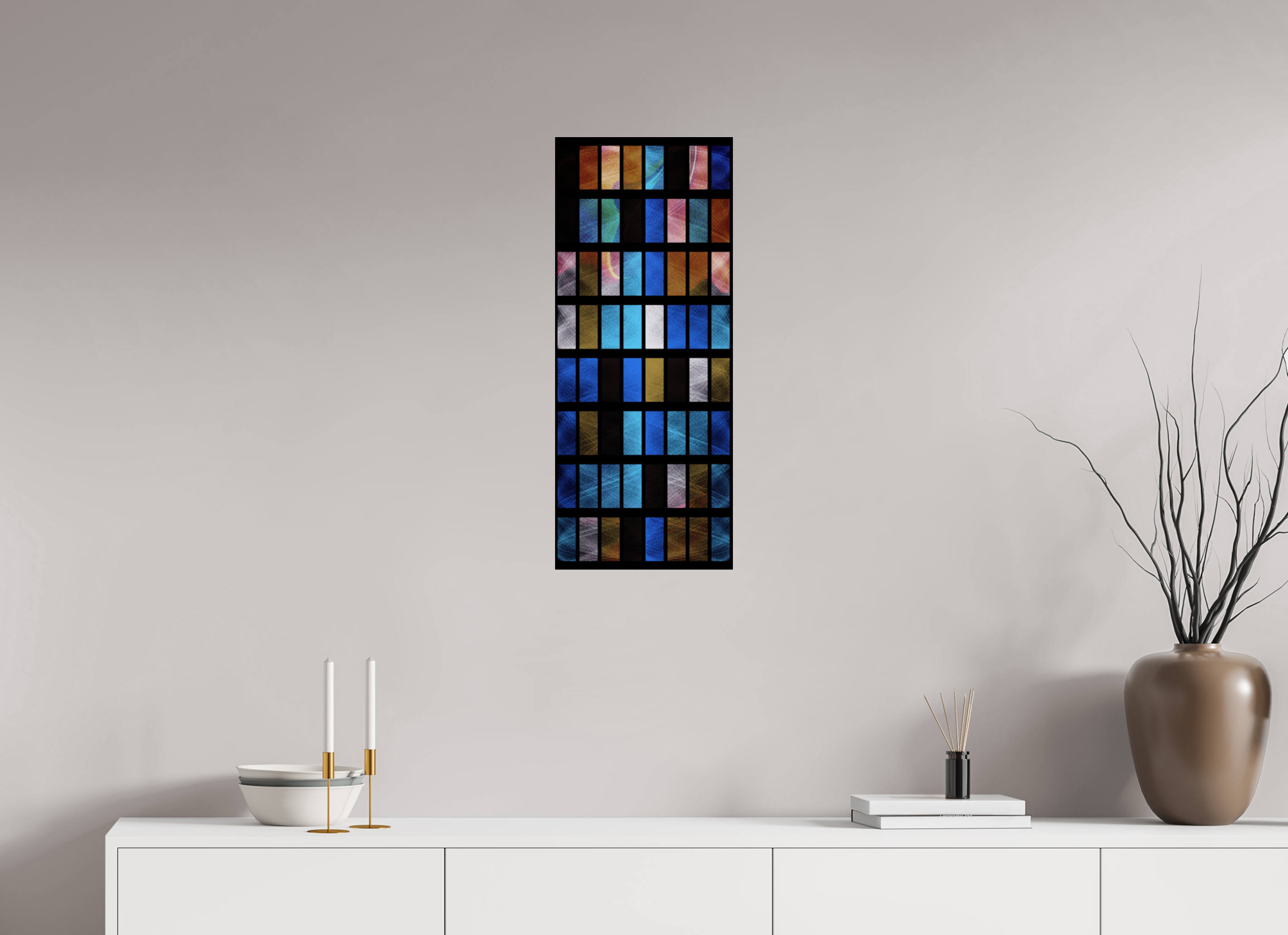 12 x 29.1″, Photo Print Under Acrylic Glass Stained Glass