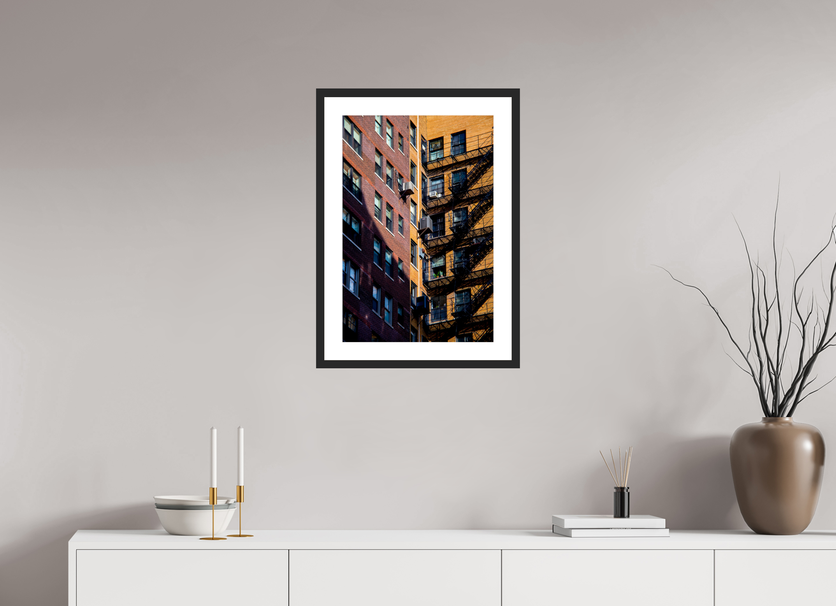 16 x 23.8″, Fuji Crystal Archive Print Framed (Black) City Escape