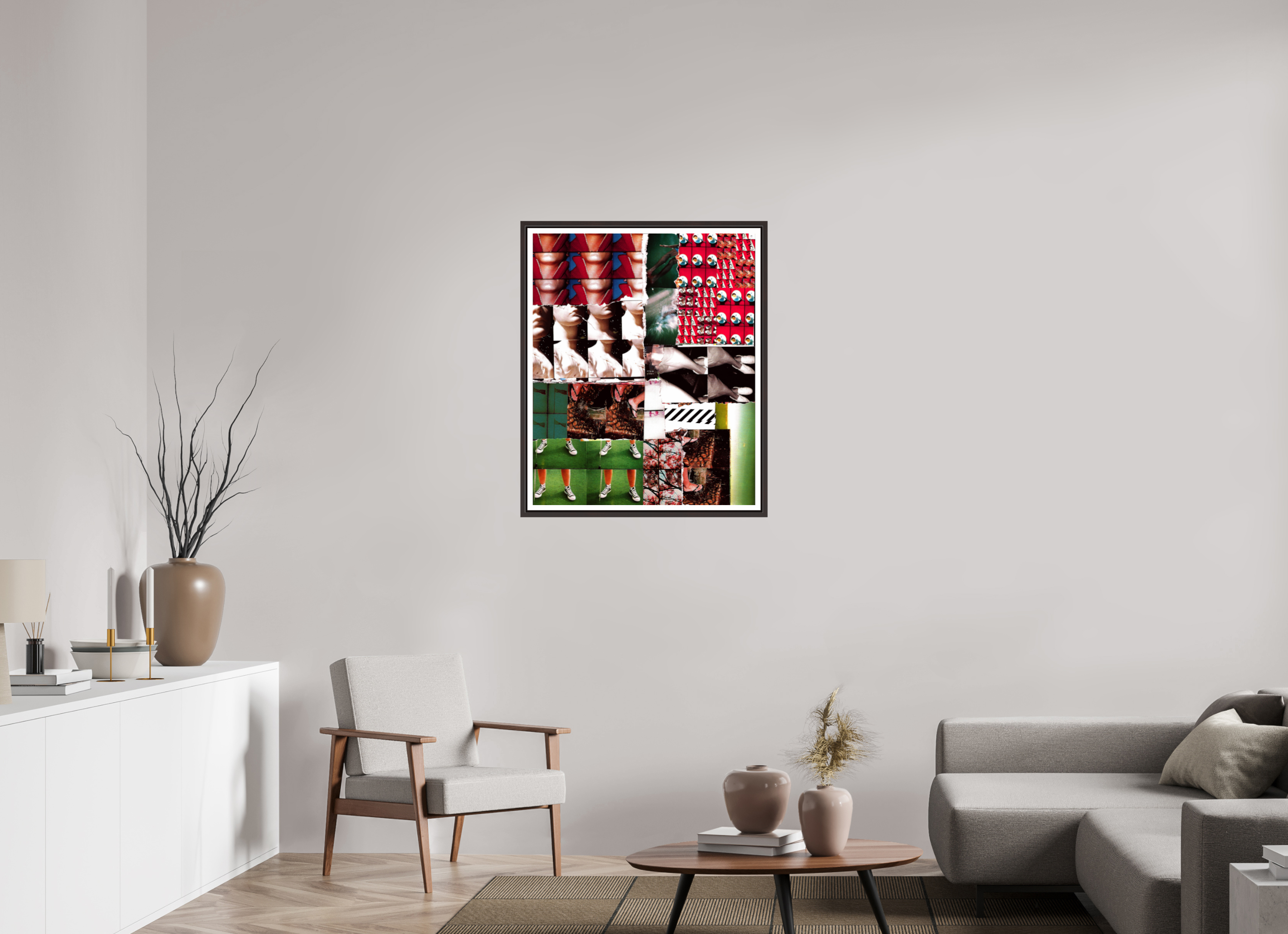 28 x 34.2″, Floater Frame (Alder Brown) Replication