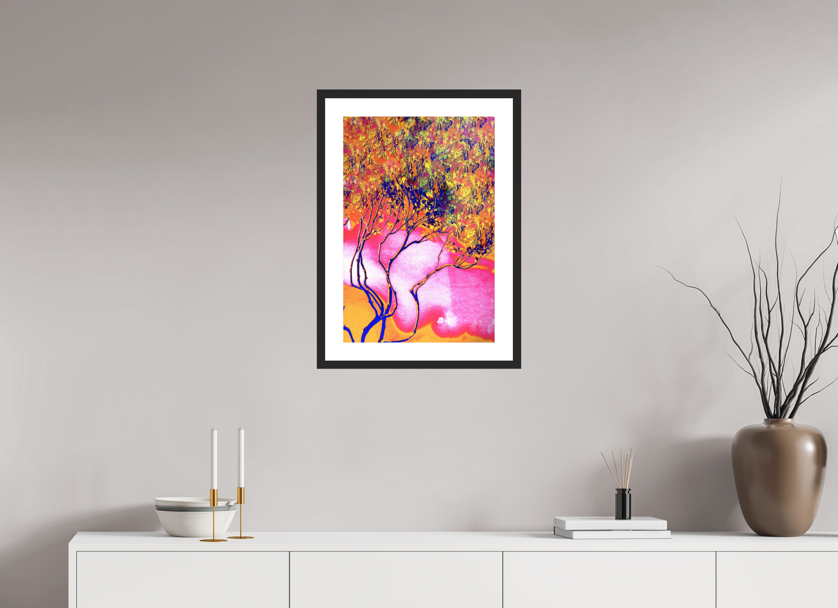 16 x 23.7″, Fuji Crystal Archive Print Framed (Black) Burning Bush